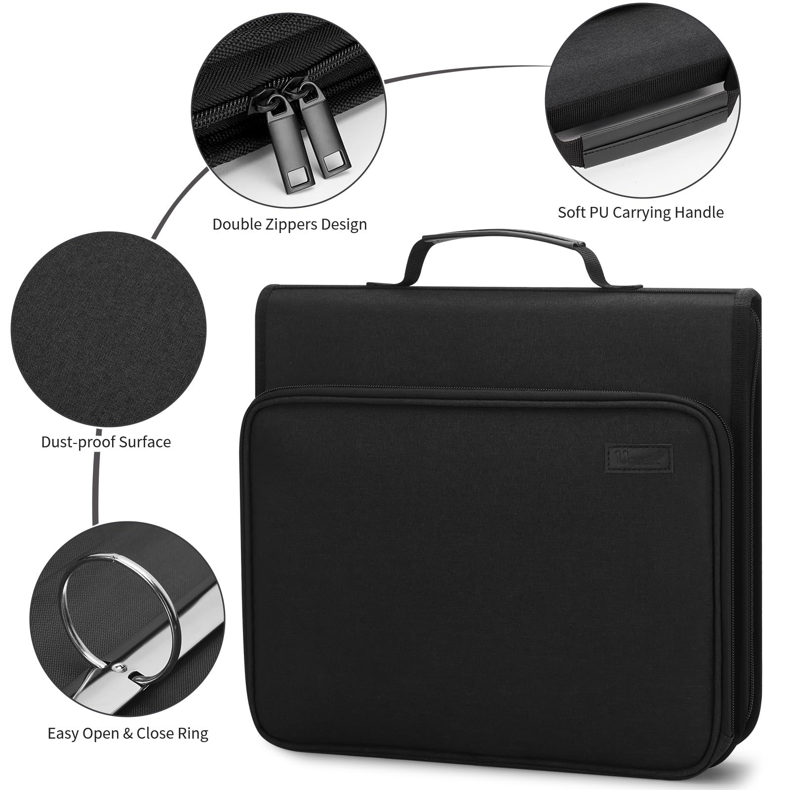 Uquelic A4 Document Organiser Ring Binder, Expanding File Folder with 13 Pockets, Handle, Labels - Image 4