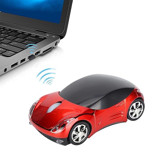 Miniatura 3 de Ratón inalámbrico de 2.4 GHz, ratón clásico en forma de coche con receptor USB, ratones ópticos ergonómicos para PC, laptop, computadora, manos