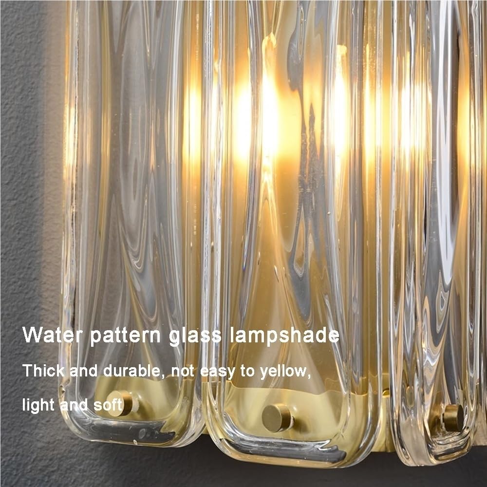 Lampade da parete for interni in vetro con accenti di cristallo Applique finitura in ottone for bagno Camera letto Comodino / 1 luce, 2 luci(1light)
