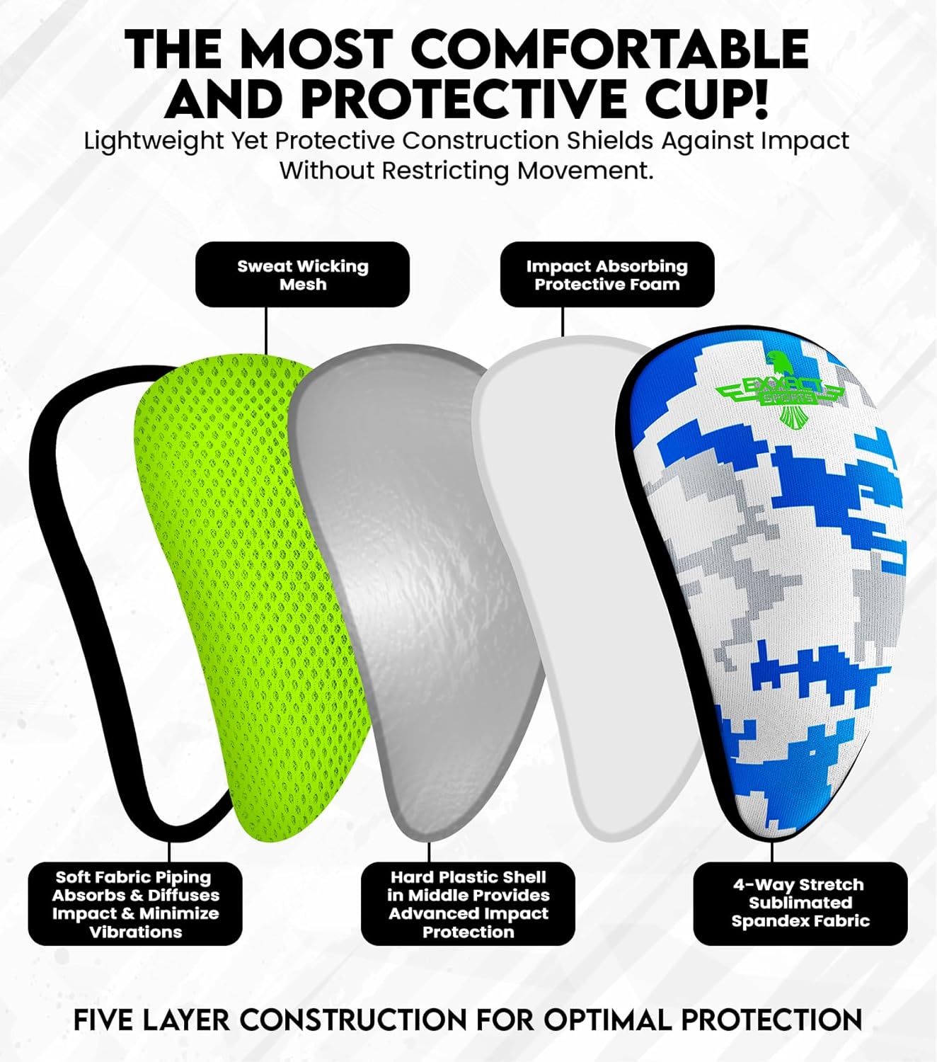 Exxact Sports Youth Compression Shorts with Soft Athletic Cup for Baseball Football Hockey, Boys Cup Underwear with Cup - Image 3