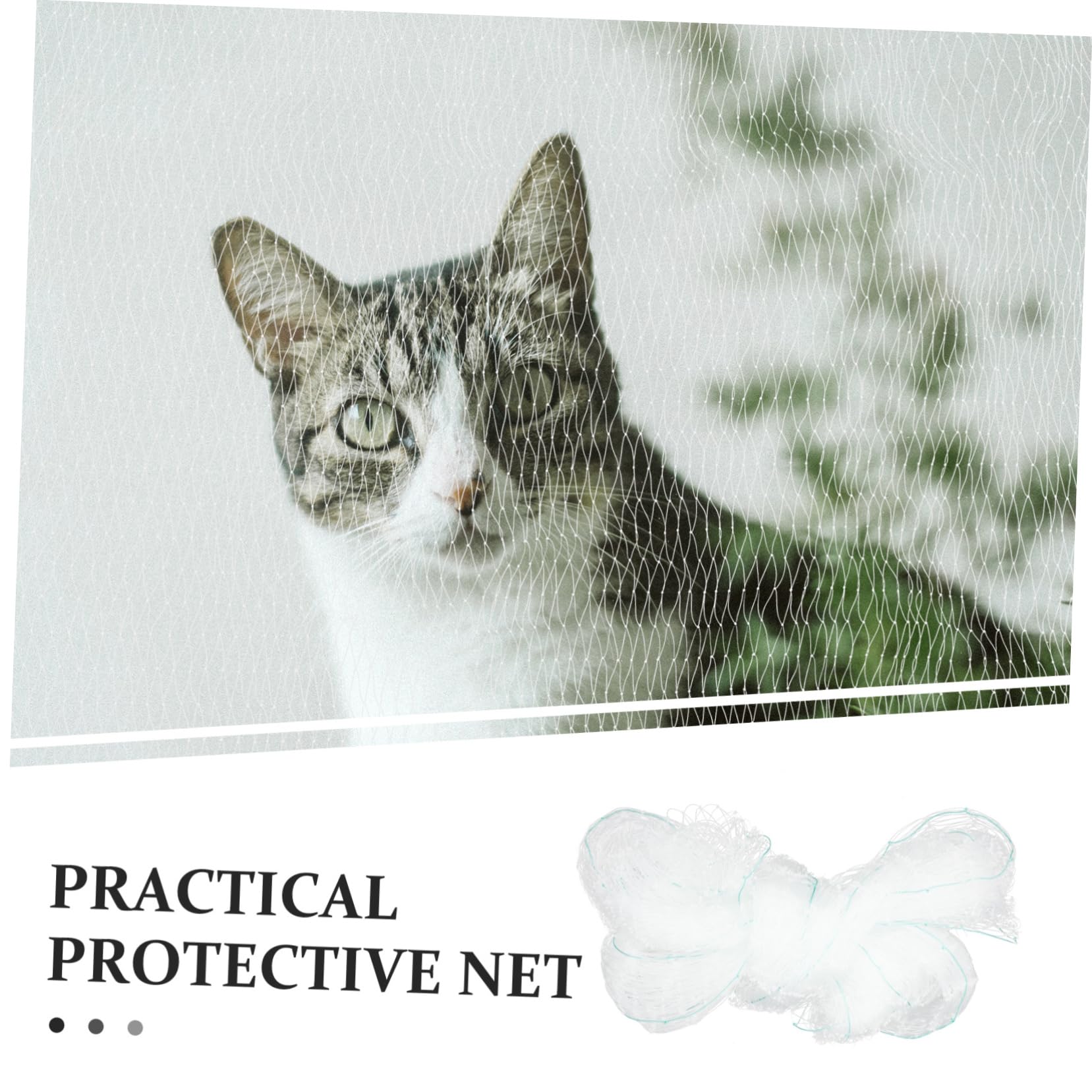 Rete Protezione Gatti Balcone Anti-Caduta in Nylon Bianco | Fitta Maglia, per Balconi e Apertura Stufa, Design Versatile, Rete di Sicurezza per Animali Domestici
