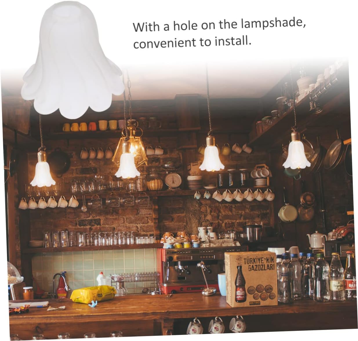 Replaceable Glass Ceiling Lamp Shade Floral Shape Wall Light Cover for Bedroom Elegant Glass Design for Warm Ambiance and Easy Installation