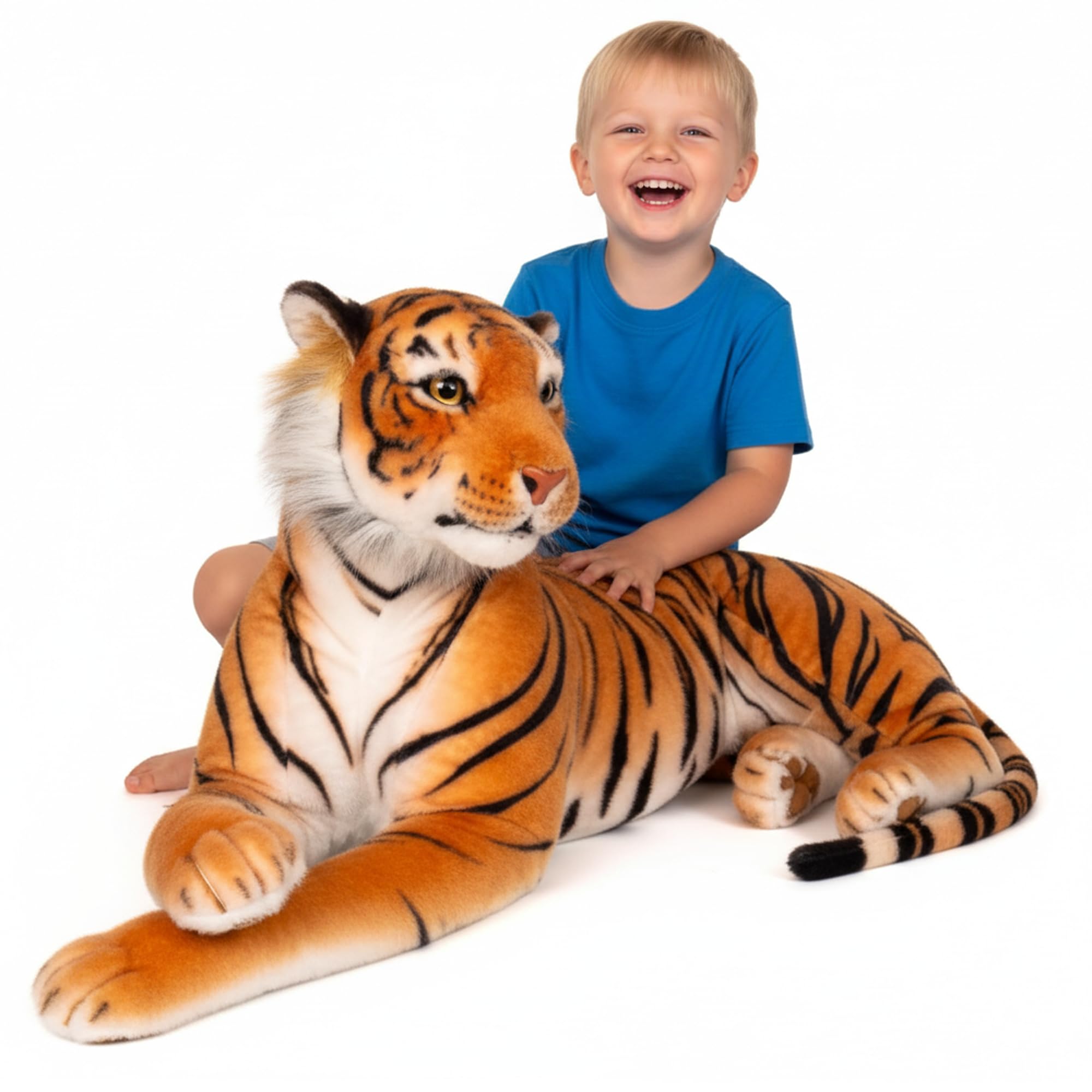 Curvaso Premium Soft Plush Toys Cuddly Stuffed Animal Giant Big Large Size Doll Kids Gift Present Tiger โ image 1