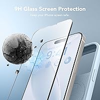 Vista 887 de GONEZ Funda de silicona para iPhone 15 Pro Max, compatible con Magsafe, protector de cámara + protector de pantalla, forro de microfibra suave Negro