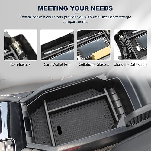 Miniatura 3 de Organizador de consola central para Honda Accord 2023 compatible con Honda Accord 2023 2024 LXEXEX-LSport-LTouring reposabrazos bandejas caja de