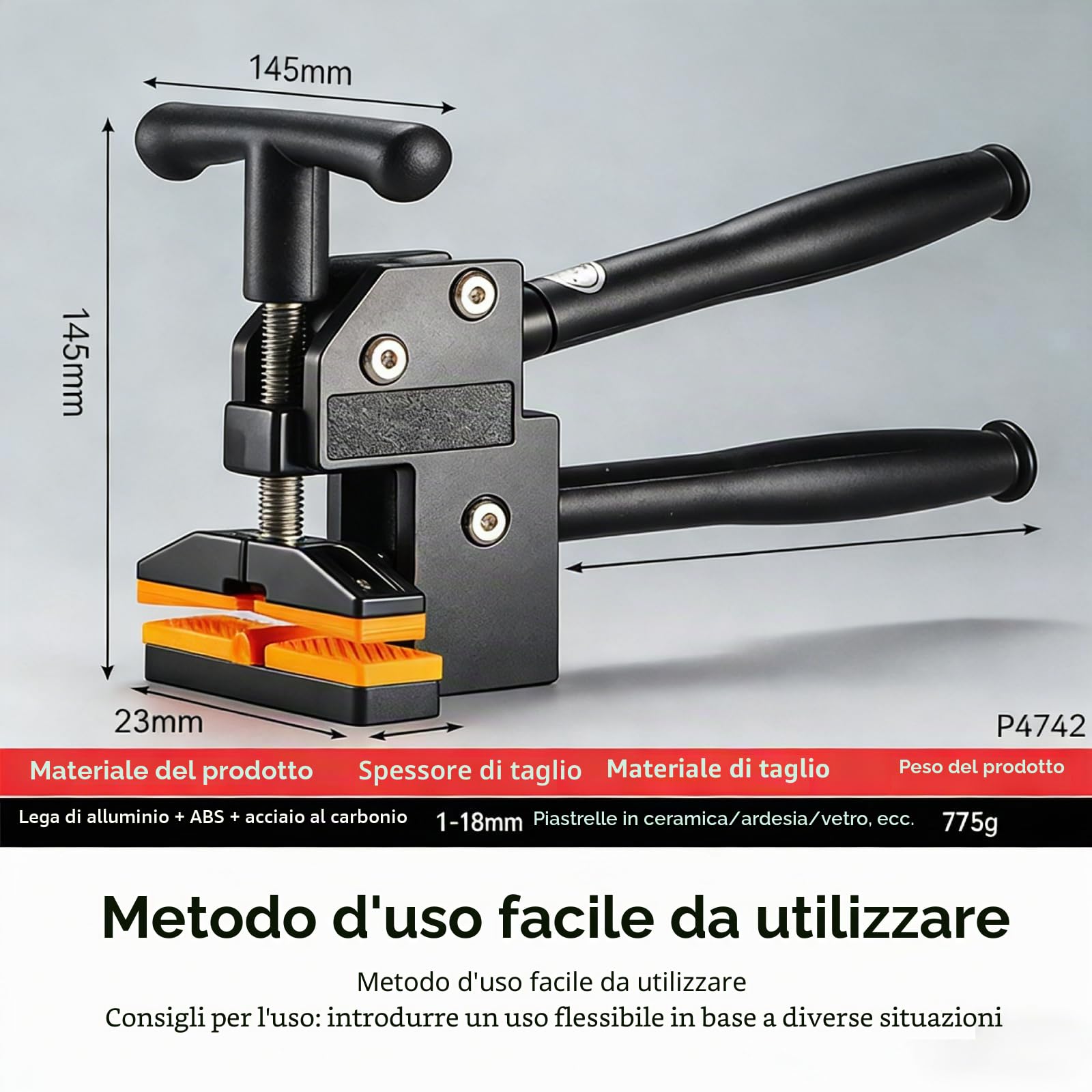 Tagliapiastrelle Manuale, Pinze Taglia Piastrelle Taglia Mattonelle, Regolabile Tagliapiastrelle Spaccapiastrelle Utensili Da Taglio per Vetroceramica per Tagliare Vetro, Piastrelle,Marmo