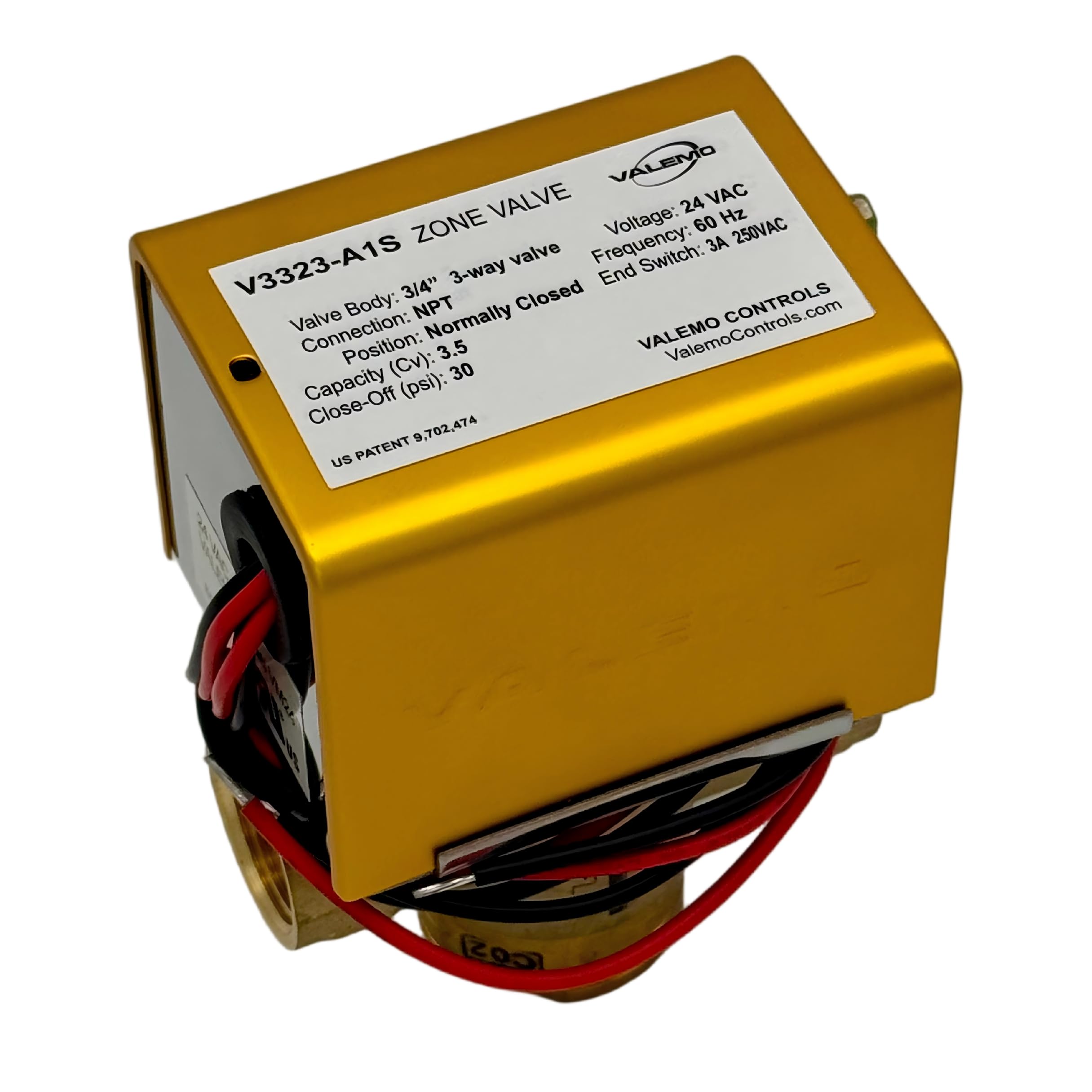Amazon.com: Valemo V3323-A1S Motorized Zone Valve, 3-way, 3/4