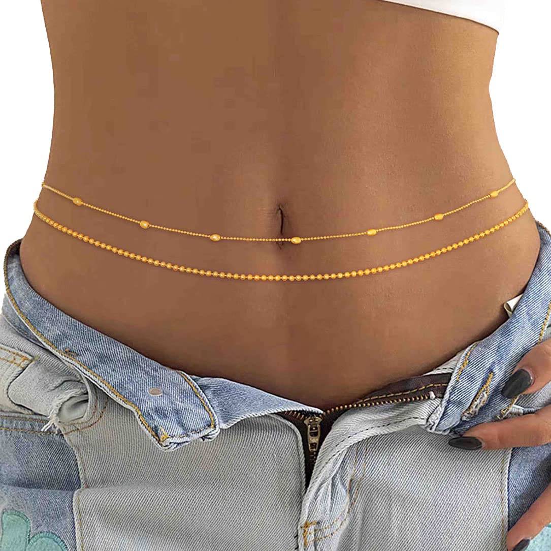 Belly Chain Waist Beads On Big Stomach Body Chain Waist Beads With