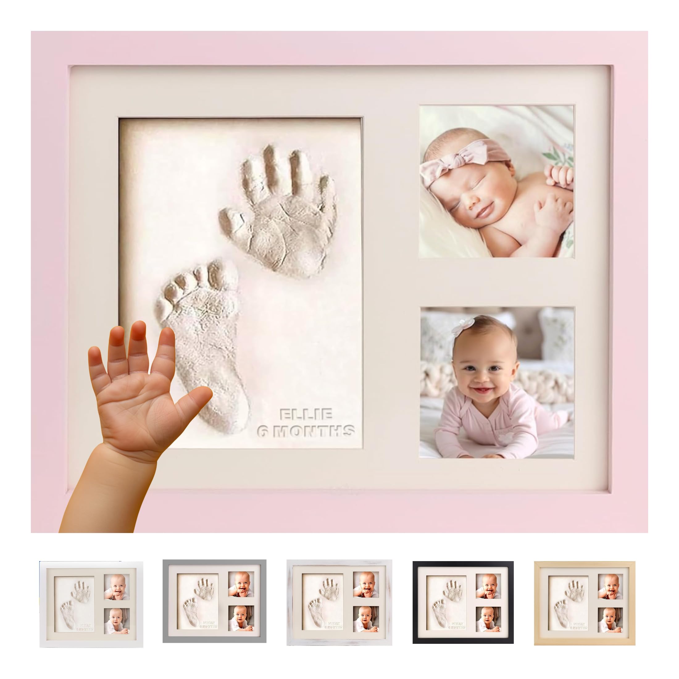 Bubzi Co Kit di creazione di impronte e impronte per neonati e ragazze, regali per neonati (Ballet Pink)