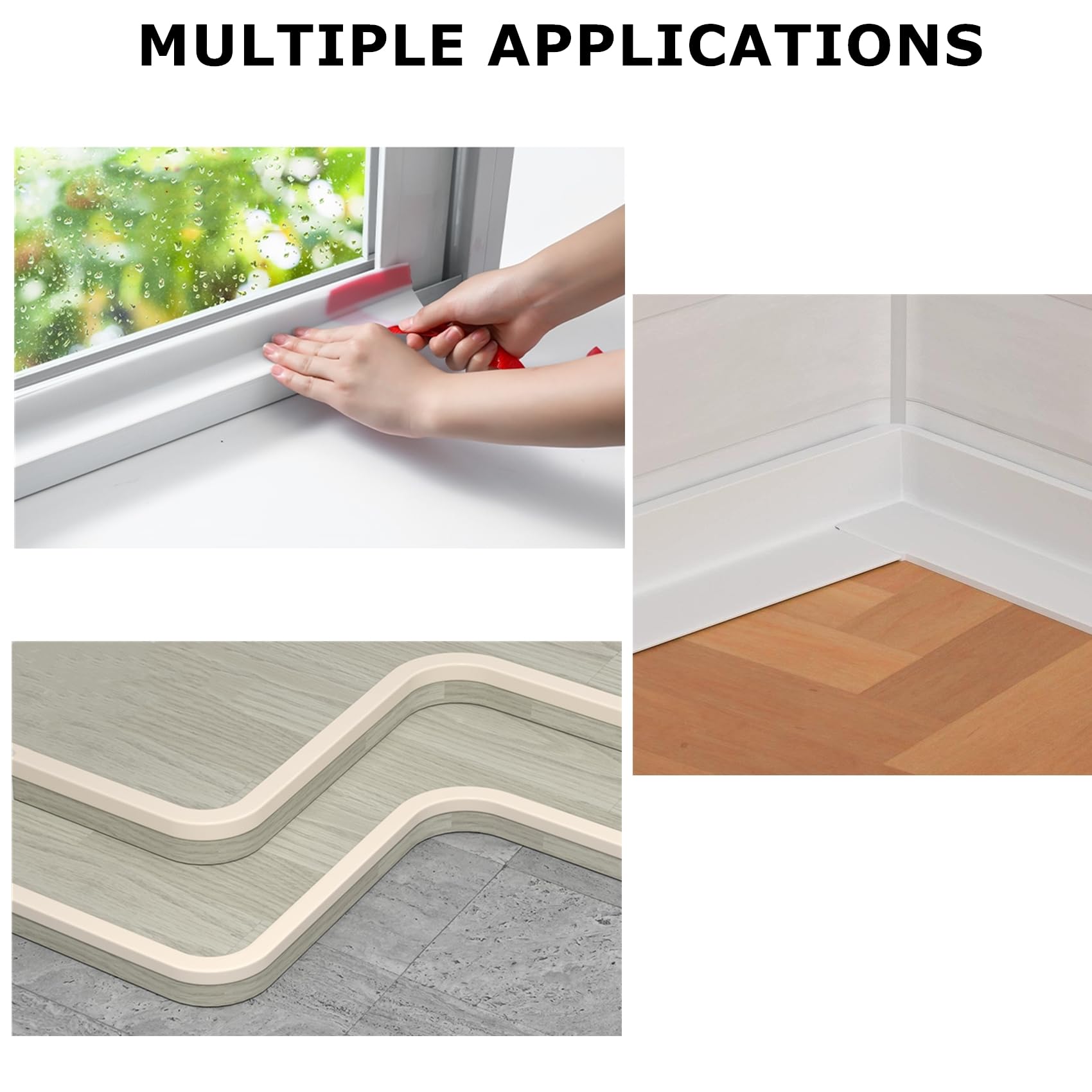 Wand-Eckenschutz, 6,8 m x 3,8 cm, selbstklebende Deckenverkleidung, flexibles Abziehen und Aufkleben, Eckleiste für Innen- und Außenwandschutz, Zierleiste für Tischkante, Türrahmen,