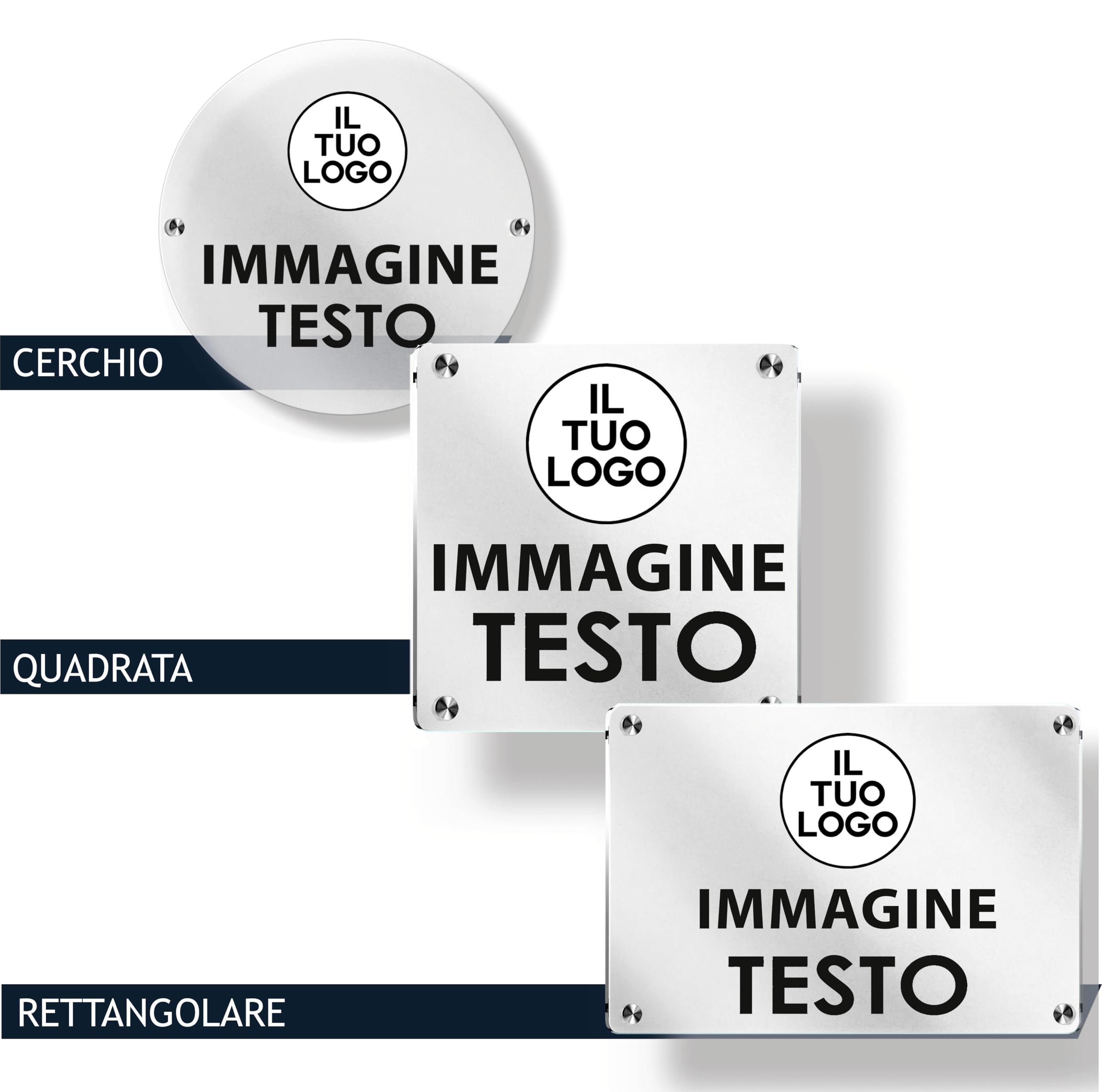 Mr Pubblicità - Targa Personalizzata Plexiglass Personalizzata, Stampata con Logo Testo o Immagine, Insegna, Cartello, Targhetta (30x20 cm)