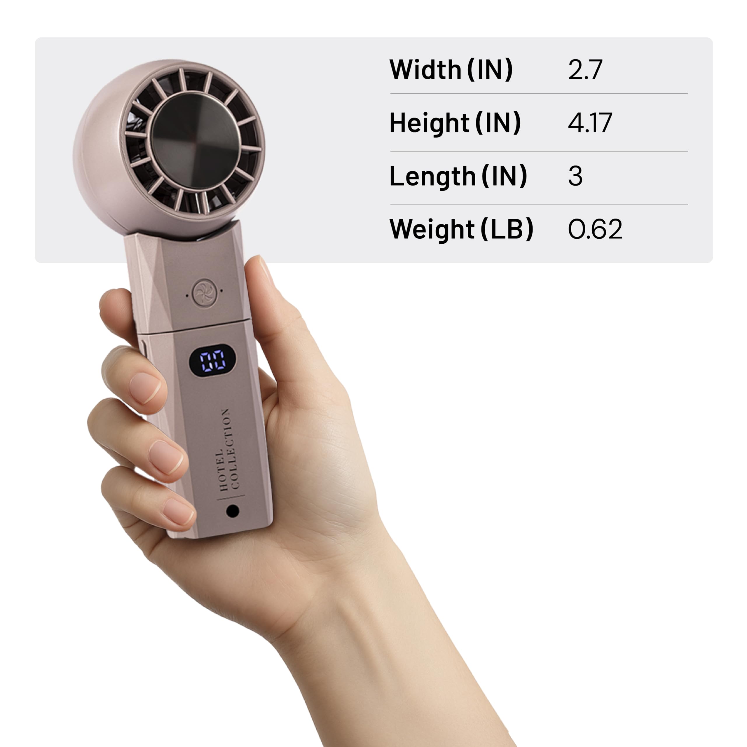 Mini ventilatore personale portatile Hotel Collection Breeze-Pro - Dettaglio