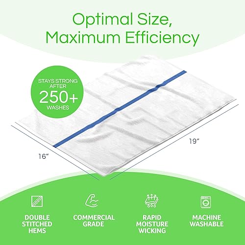 Miniatura 3 de Towels N More Paquete de 24 toallas de cocina reutilizables de algodón de 16 x 19 pulgadas, de secado rápido, para chef, cocinero, hogar,