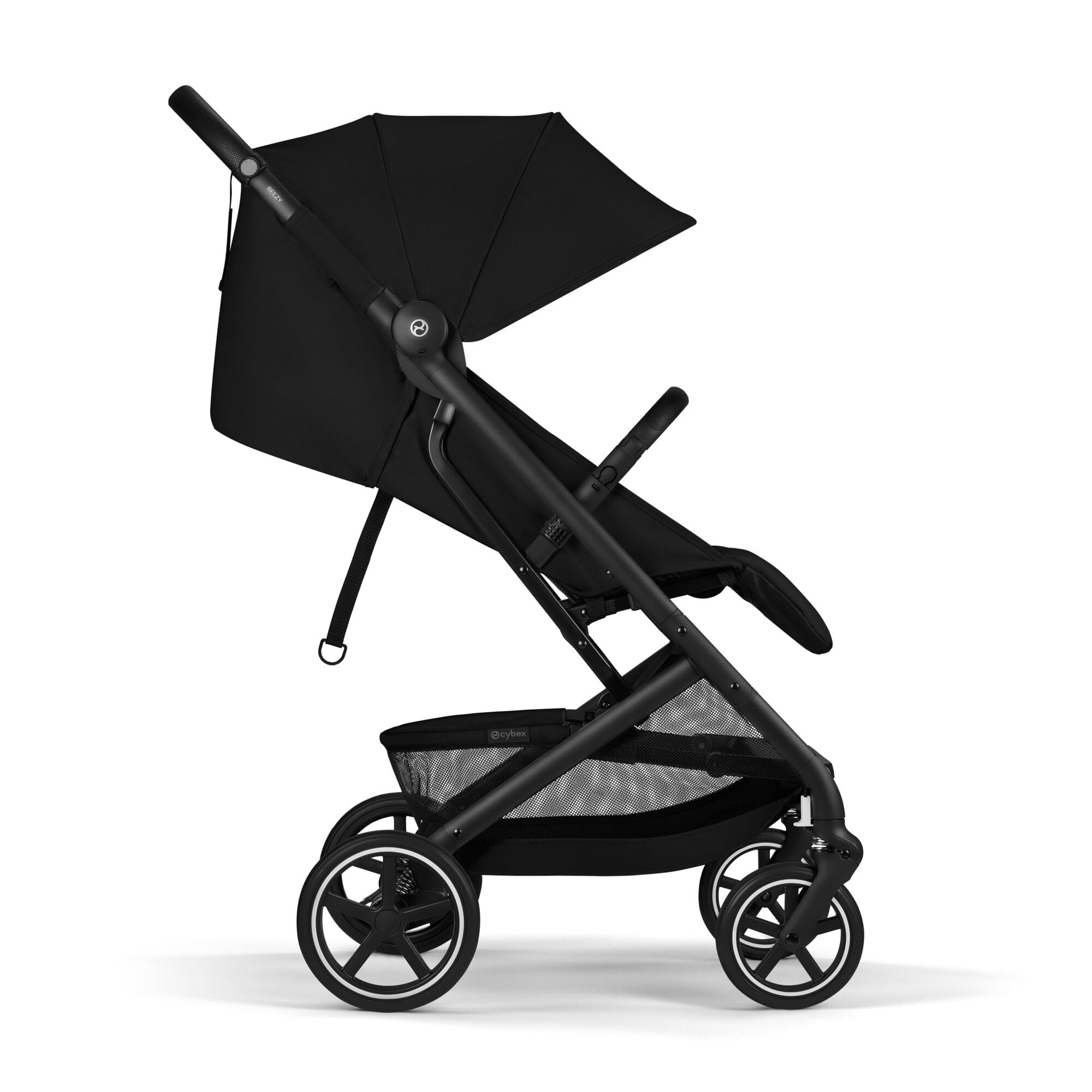 CYBEX Gold Kinderwagen BEEZY mit Ergonomischer Liegeposition, Ab Geburt bis ca. 4 Jahre (max. 22 kg), Kompakt faltbar, Einhand-Gurtsystem, Magic Black
