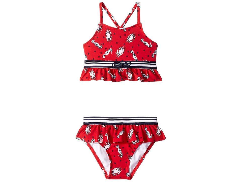 

Janie and Jack Nautical Two-Piece Swimsuit (Toddler/Little Kids/Big Kids) (Red Crab Print) Girl's Swimwear Sets
