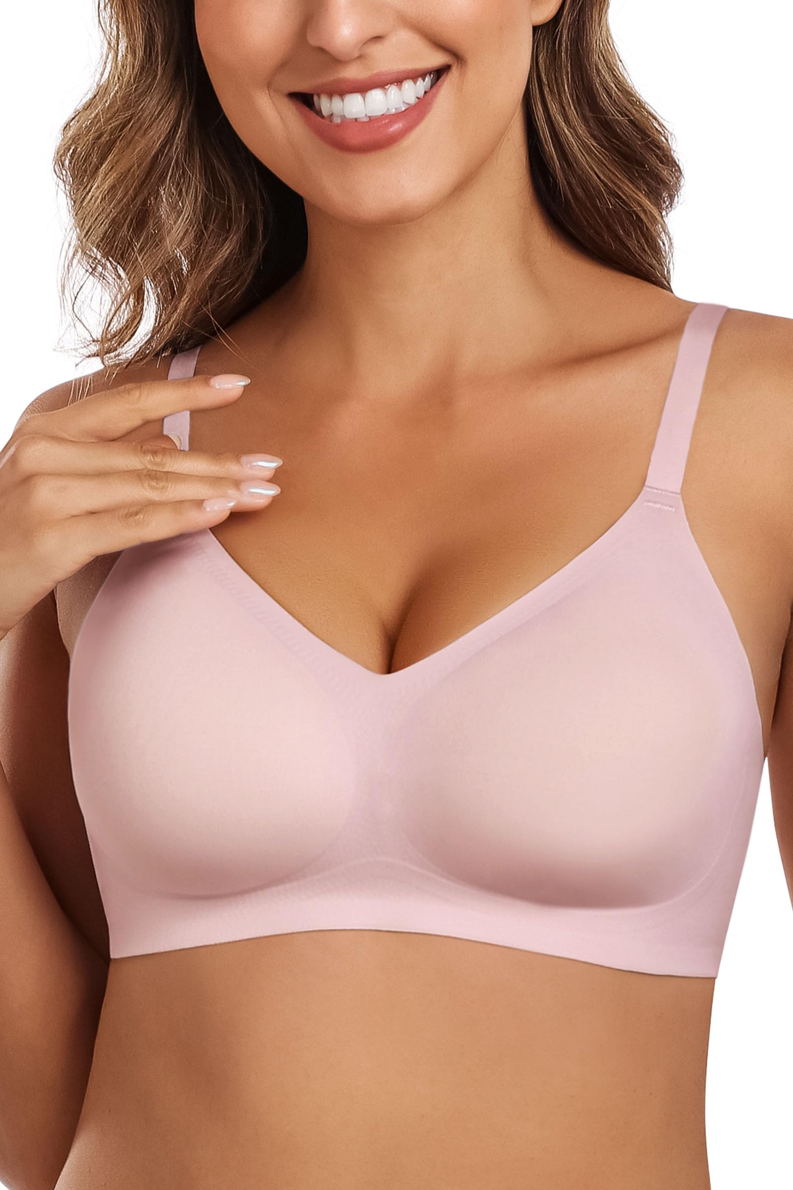 HORISUN Womens Bras Comfortable Wireless Push Up Bra Seamless Full Coverage No Underwire Bralettes for Women with Support