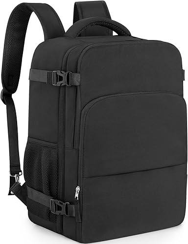 Mochila de Viaje Snoffic para Mujer, Negro, 17 pulg.