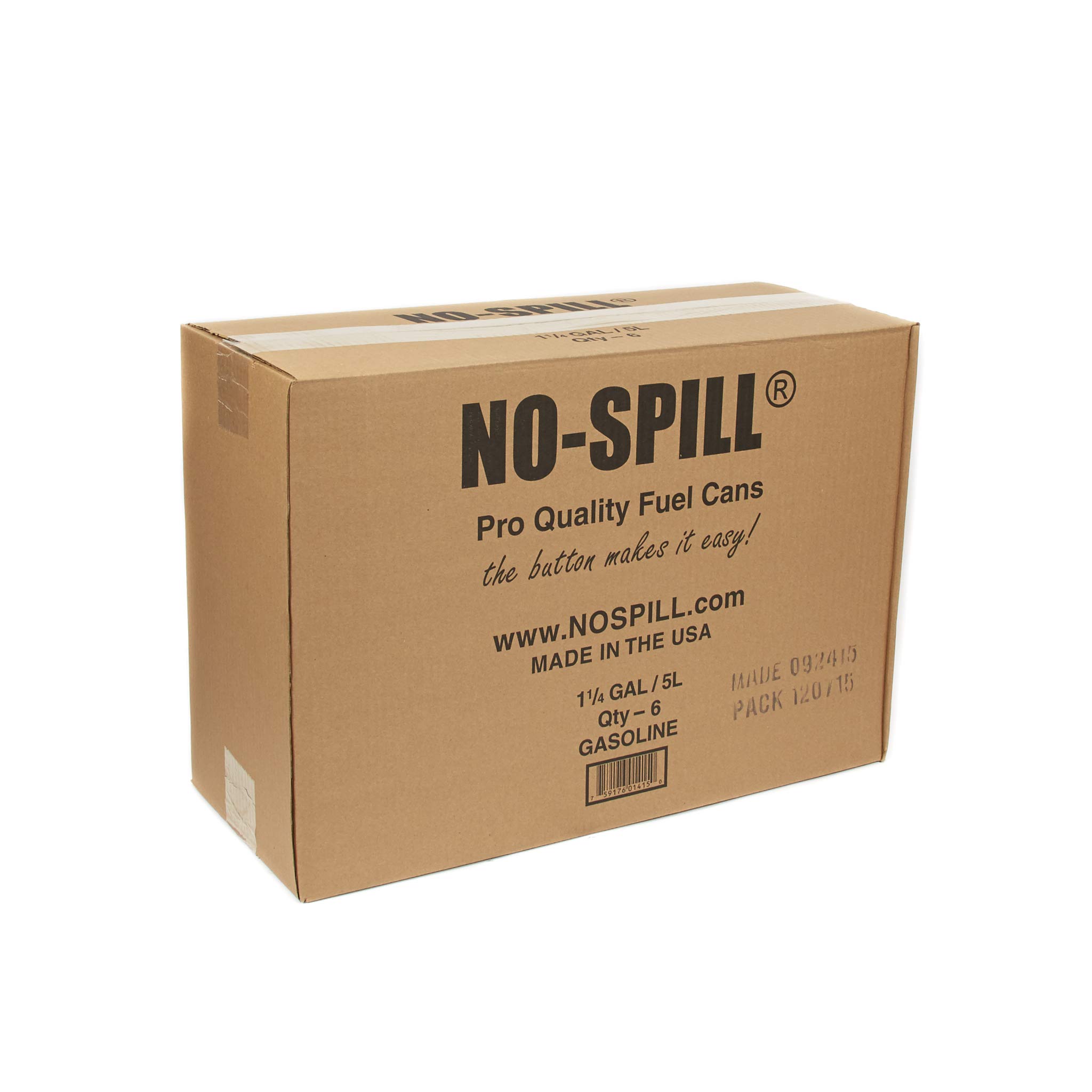 No Spill 1415 Lata de gas de polietileno de 1-1/4 galones (compatible con CARB), rojo, 7.5 x 8 x 10 pulgadas
