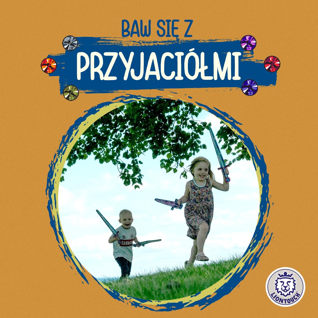 Liontouch - Zestaw mieczy rycerskich, 6 sztuk, zabawka piankowa dla chłopców i dziewczynek od 3 lat, średniowieczne miecze do odgrywania ról, bezpieczna broń i akcesoria kostiumowe do przebrania