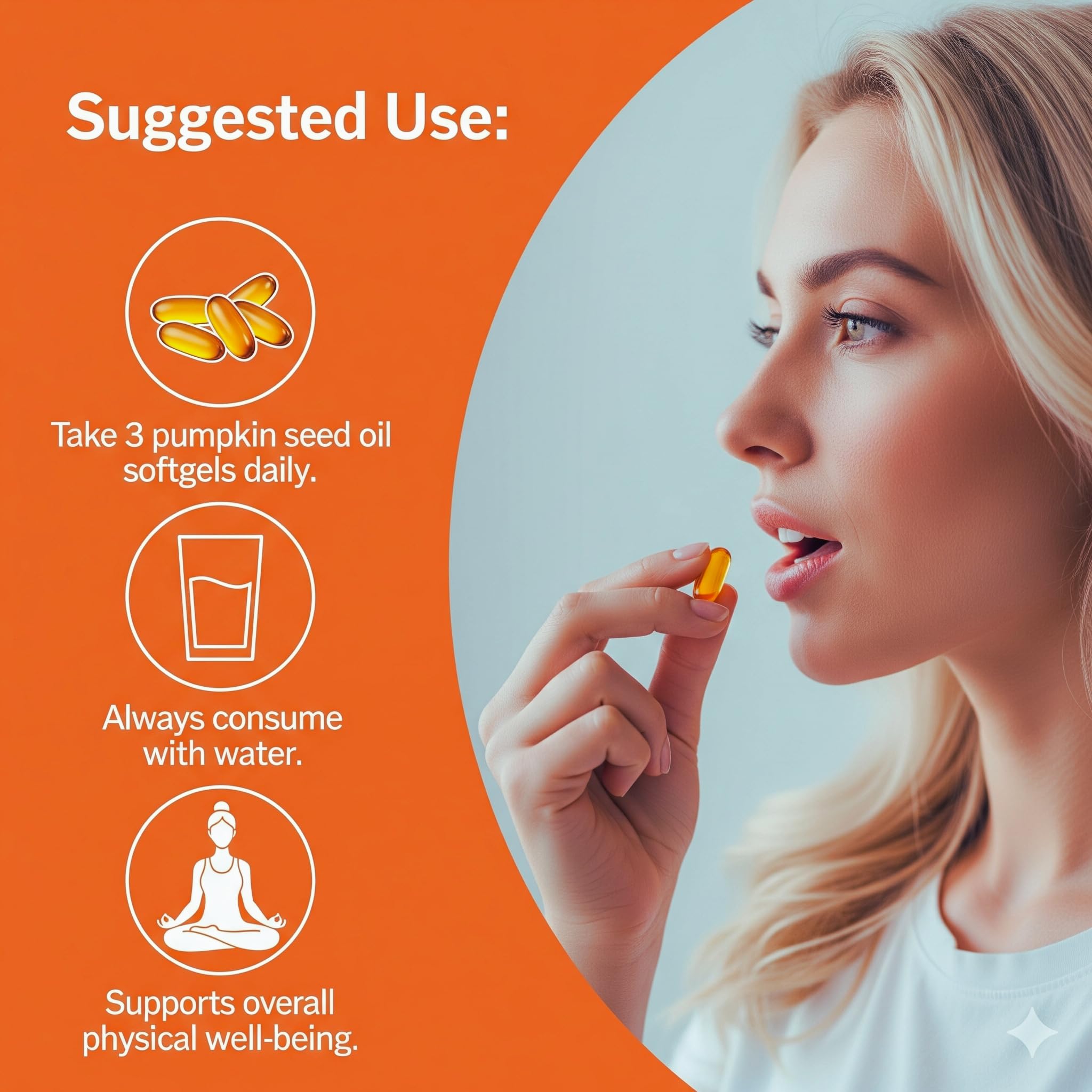 Cures For Life Aceite de Semilla de Calabaza con Palma Enana – 3000mg Por Porción, 300 Cápsulas Blandas | Aceite Virgen Prensado en Frío | Apoya la Próstata, la Vejiga, la Salud Urinaria y el Cabello 7