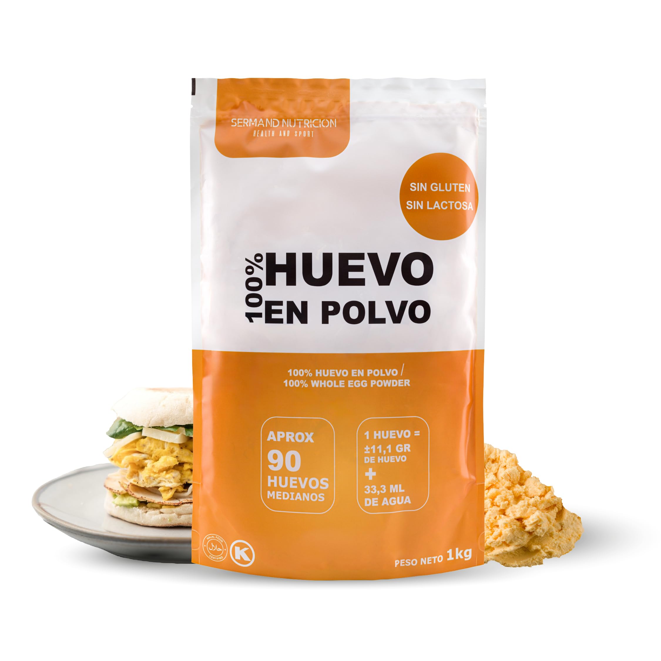 Huevo en Polvo Campero 1kg | Huevos Pasteurizados Sin Gluten | Huevo Deshidratado Sin Aditivos