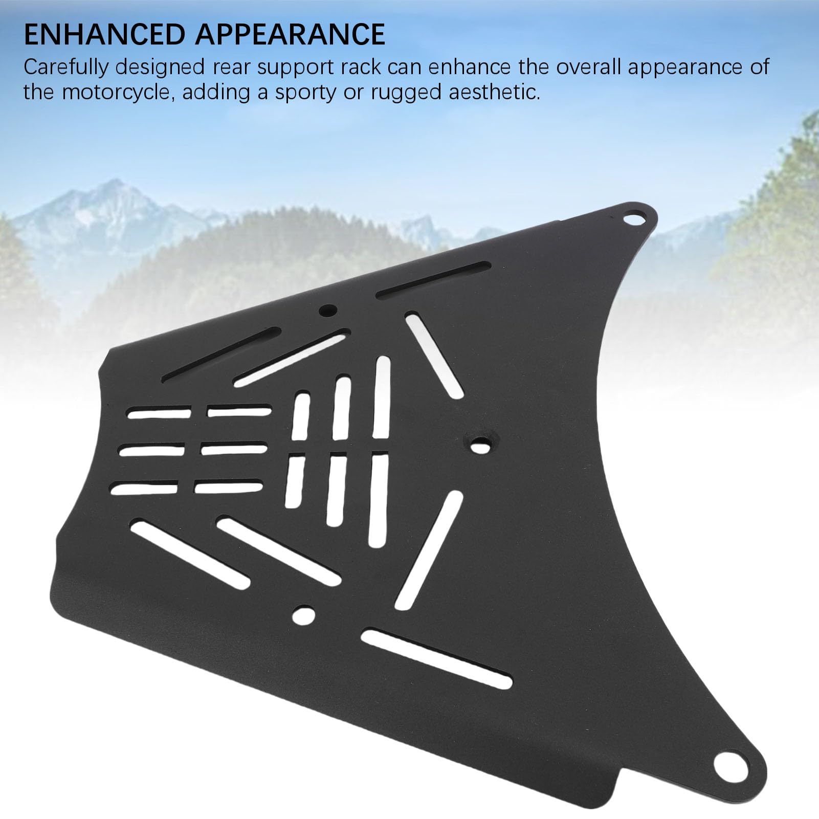 Estante de Soporte de Soporte de Coletas Traseras de Motocicleta Trasera de Acero Inoxidable: Reemplazo de la de de la Placa de la Caja para Zontes 350E y 368E