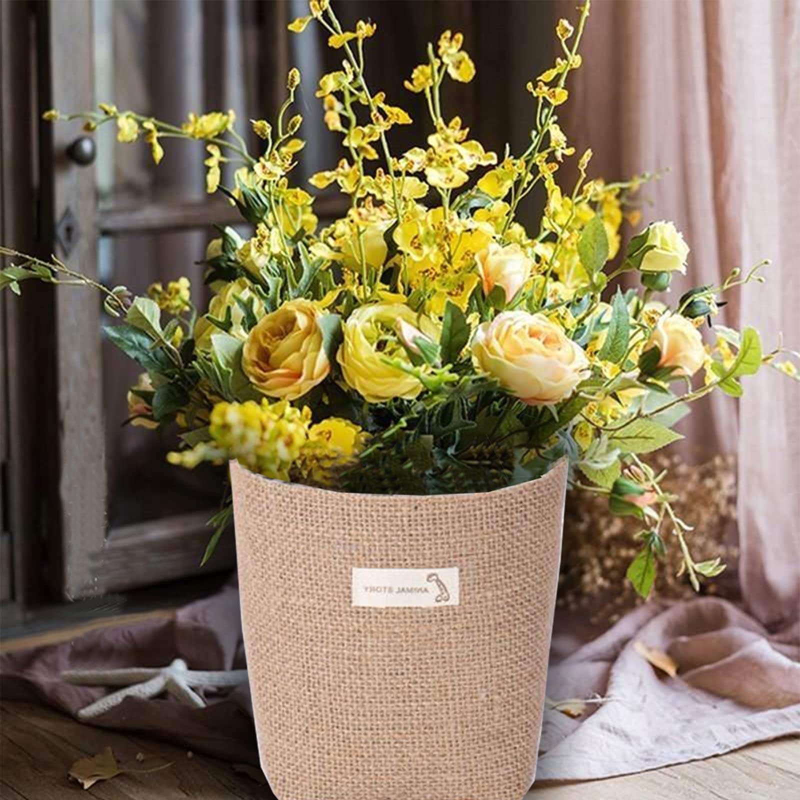 Brown - Panier à linge en coton et lin, sac de rangement pour jouets, articles ménagers divers
