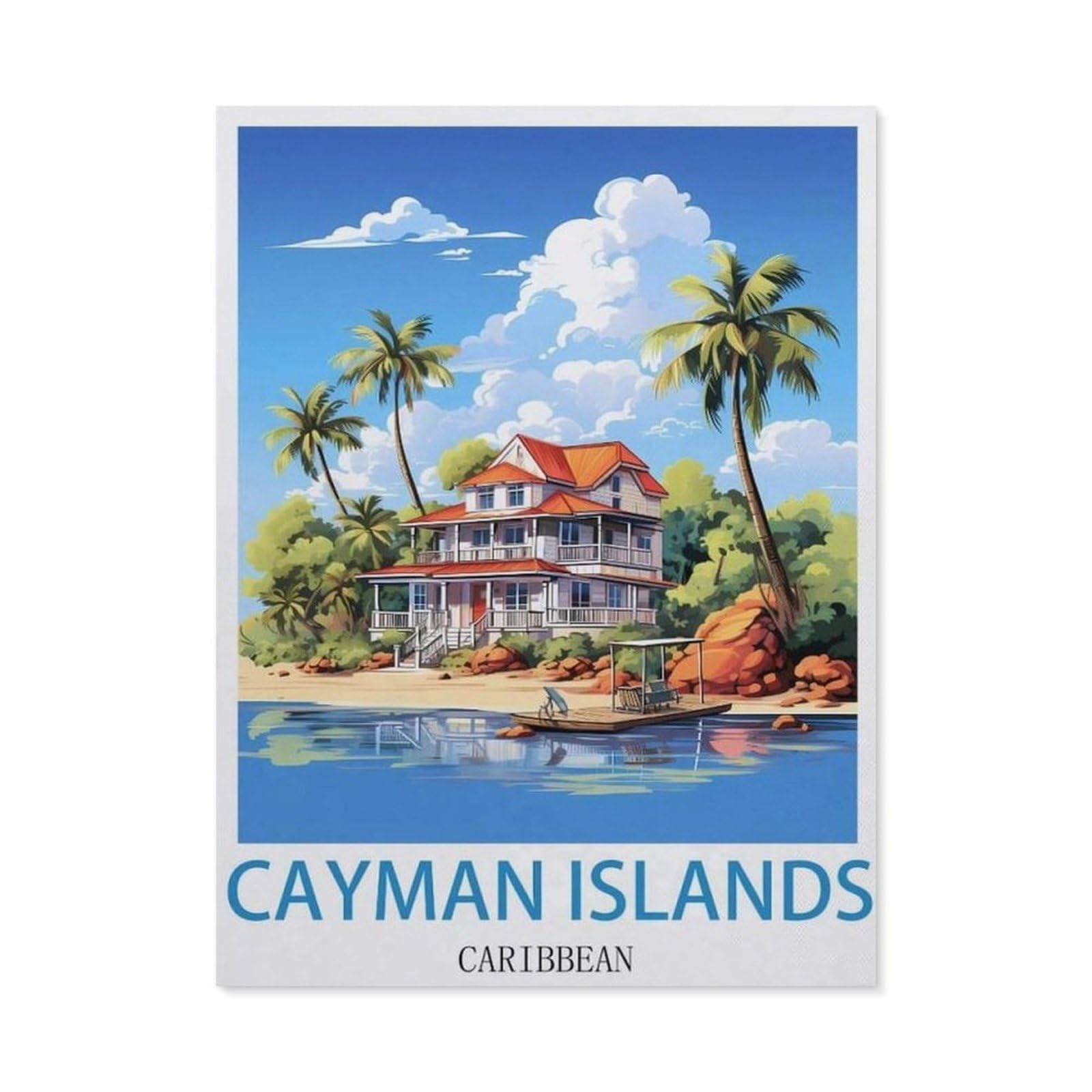 Metal Signs，Cayman Islands Caribbean(15x30cm）