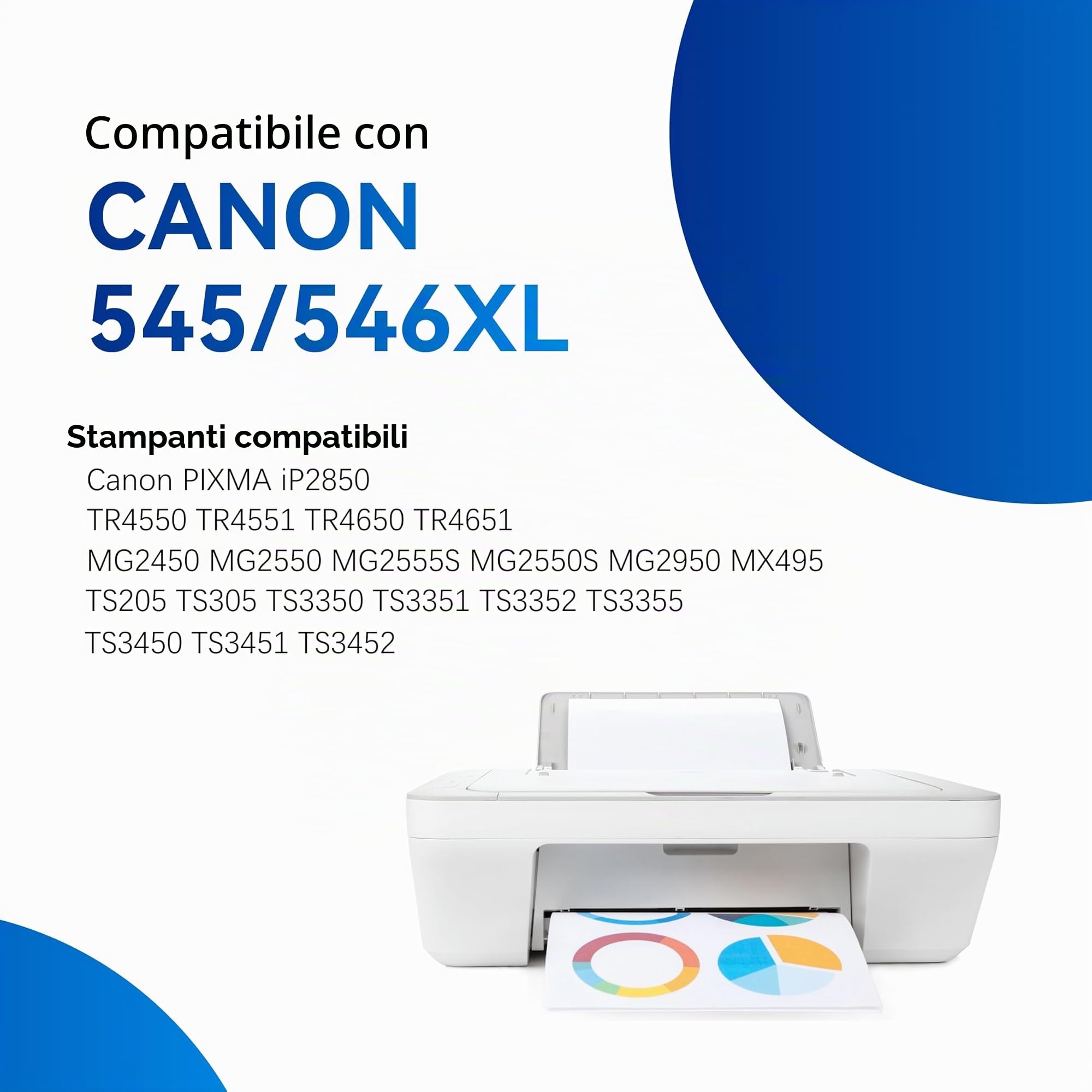 Cartuccia compatibile con cartucce d'inchiostro Canon 545/546XL