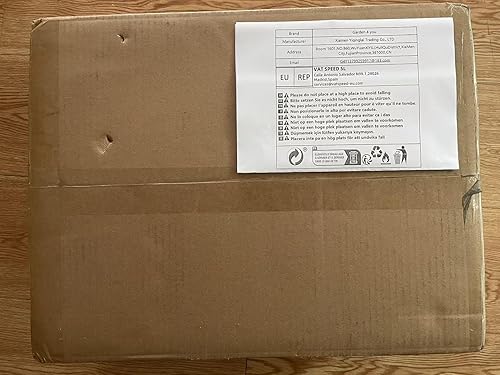 Miniatura 8 de Garden 4 you Mesa auxiliar anidable, mesa auxiliar redonda de 23.6 pulgadas, juego de 2 mesas anidables de madera con marco de metal, mesas