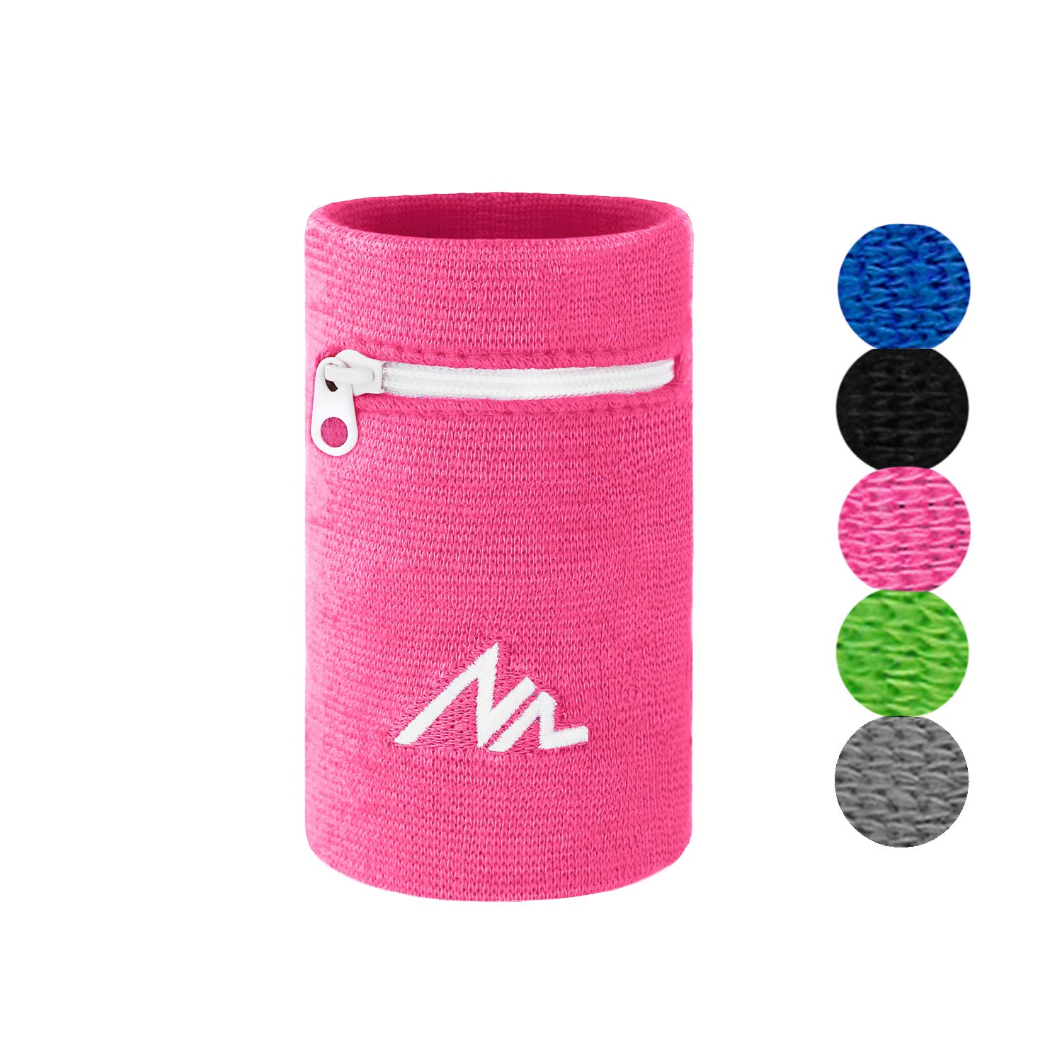 NEWZILL Wrist Wallet (Wristband) with Zipper - for Running, Walking, Basketball, Tennis, Hiking, Cross-Fit and More (Pink-L)-image-41