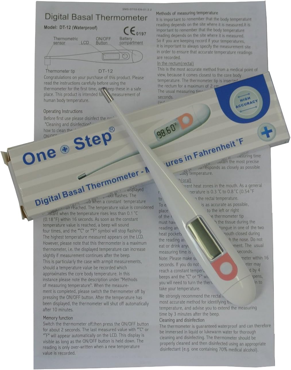 1 x Basal Temperature Thermometer - Digital Fahrenheit Ovulation Pack incl. Fertility Chart + 10 Ovulation Test Strips & 2 Early Detection Pregnancy Tests : Health & Household