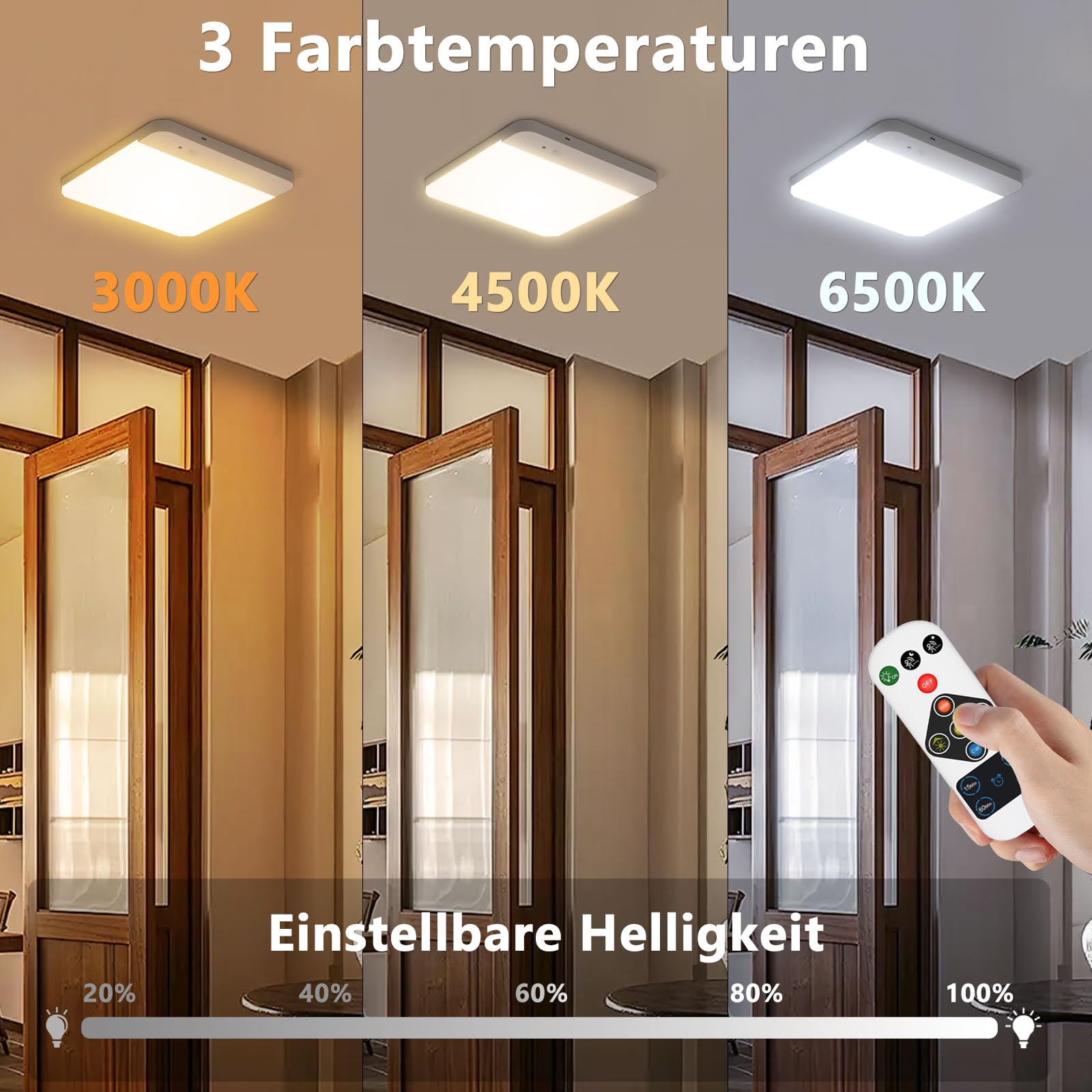 Toowell lámpara de batería con detector de movimiento lámpara de techo Baño con batería,1 pieza