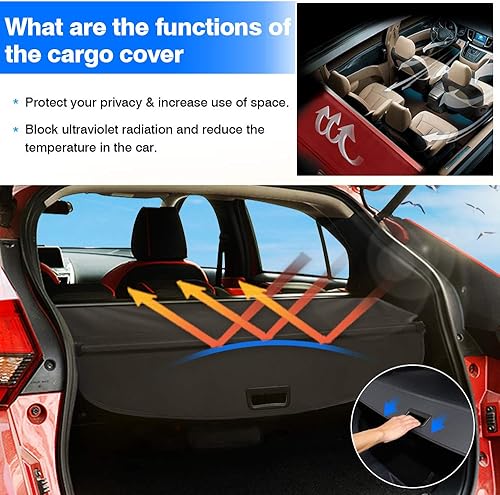 Miniatura 387 de Powerty Cubierta de Carga para Accesorios Kia Sportage 2023-2025 2026, Textura de Lona Cubierta Retráctil para Maletero Trasero de Carga de Equipaje