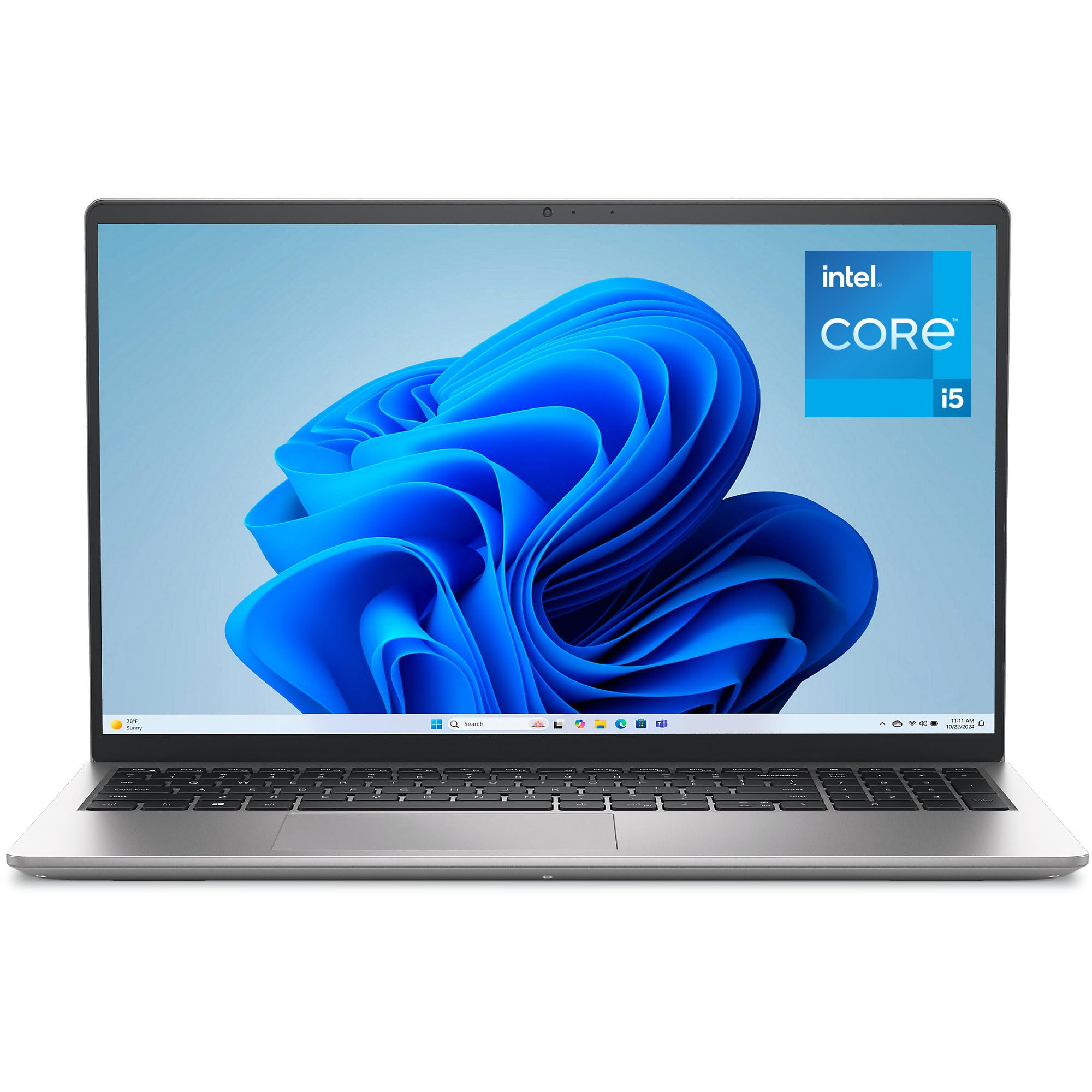 Dell15 Laptop DC15250-15.6-inch FHD (1920x1080) 120Hz Display, Intel Core i5-1334U Processor, 16GB DDR4 RAM, 512GB SSD, Intel UHD Graphics, Windows 11 Home, Onsite Service - Platinum Silver