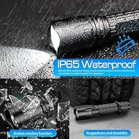 Vista 8 de WholeFire Linternas de riel Picatinny de 5000 lúmenes, 5 modos de luz recargable, linterna táctica para rifle con montaje de rieles Picatinny e