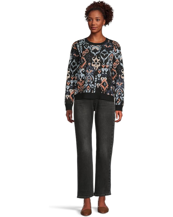 Liverpool Los Angeles Long Sleeve Crew Neck Dropped Shoulder Jacquard Sweater - #5 of 5