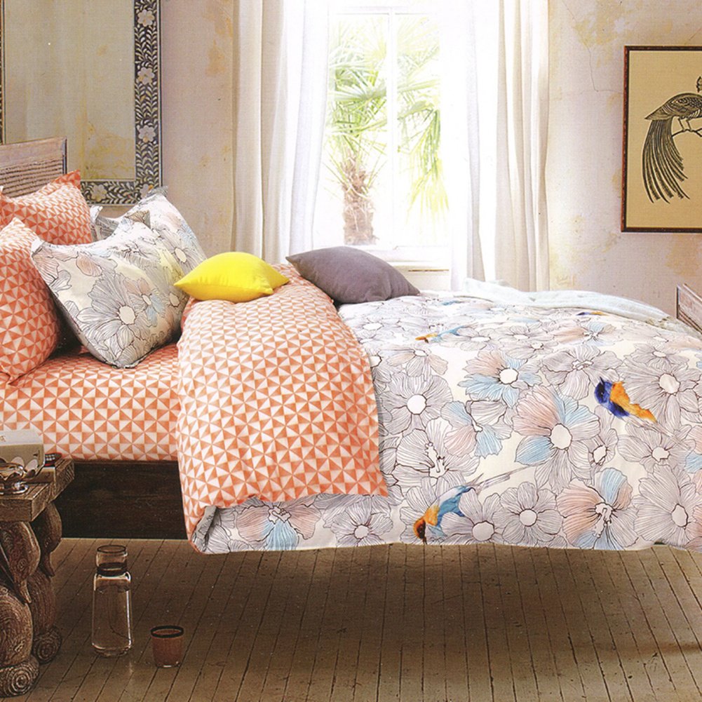 Coton sergé lin haut de gamme pour drap de lit 220x225