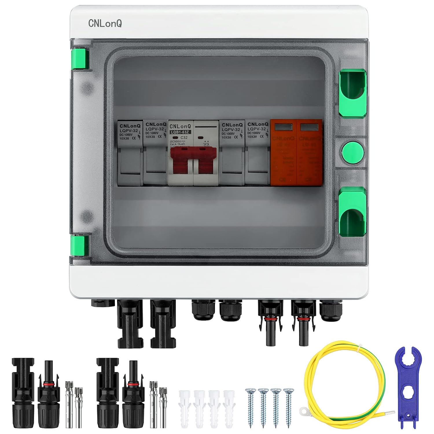Disjoncteur CC PV 32A 1200V IP66 - Interrupteur Solaire Pour Panneaux Photovoltaïques