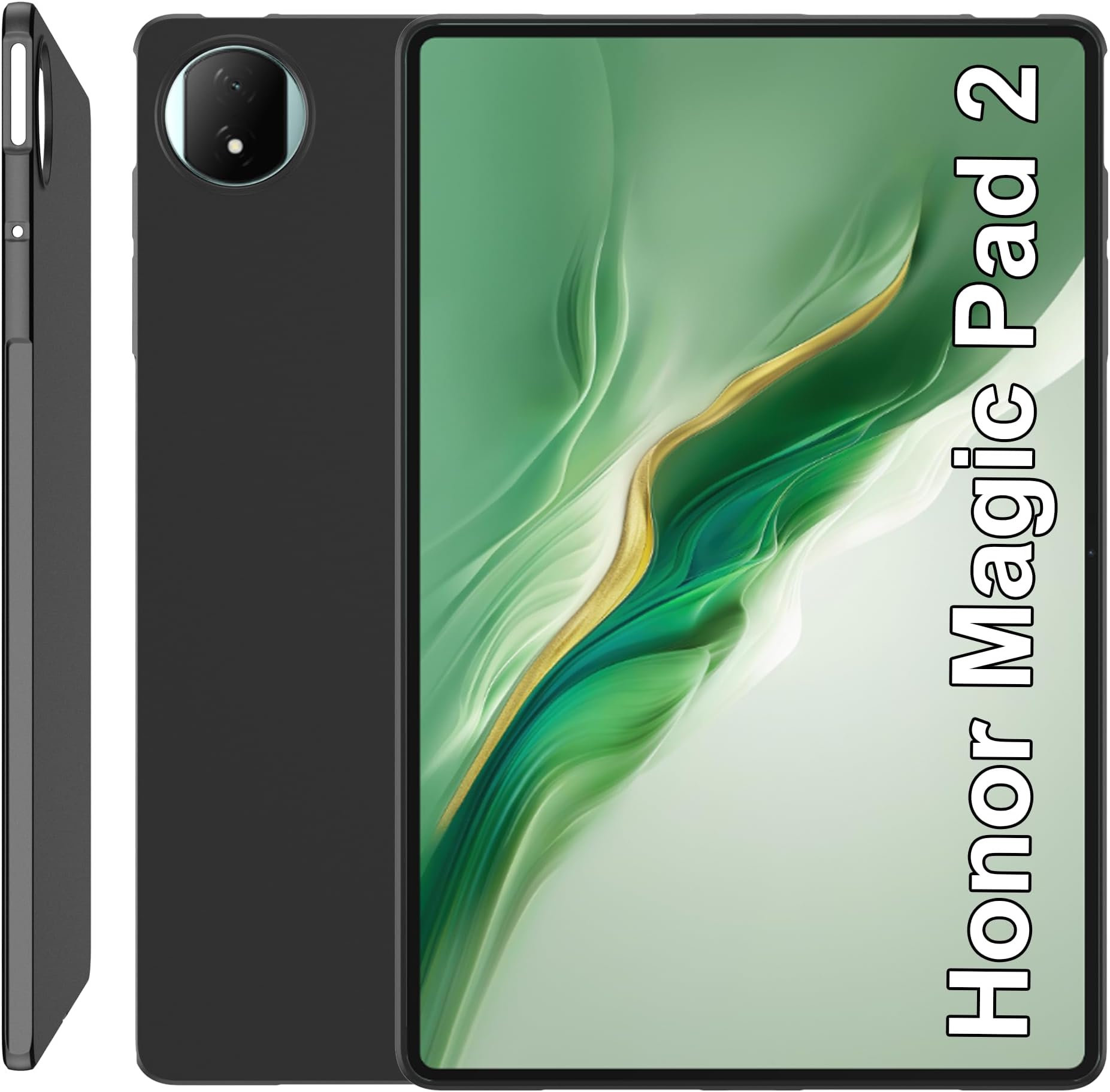 Case for Honor Magic Pad 2 (2024) Tablet Case Cover, Ultra Thin Lightweight Protective Case, Soft TPU Thin Shockproof Tablet Protective Case (Black)