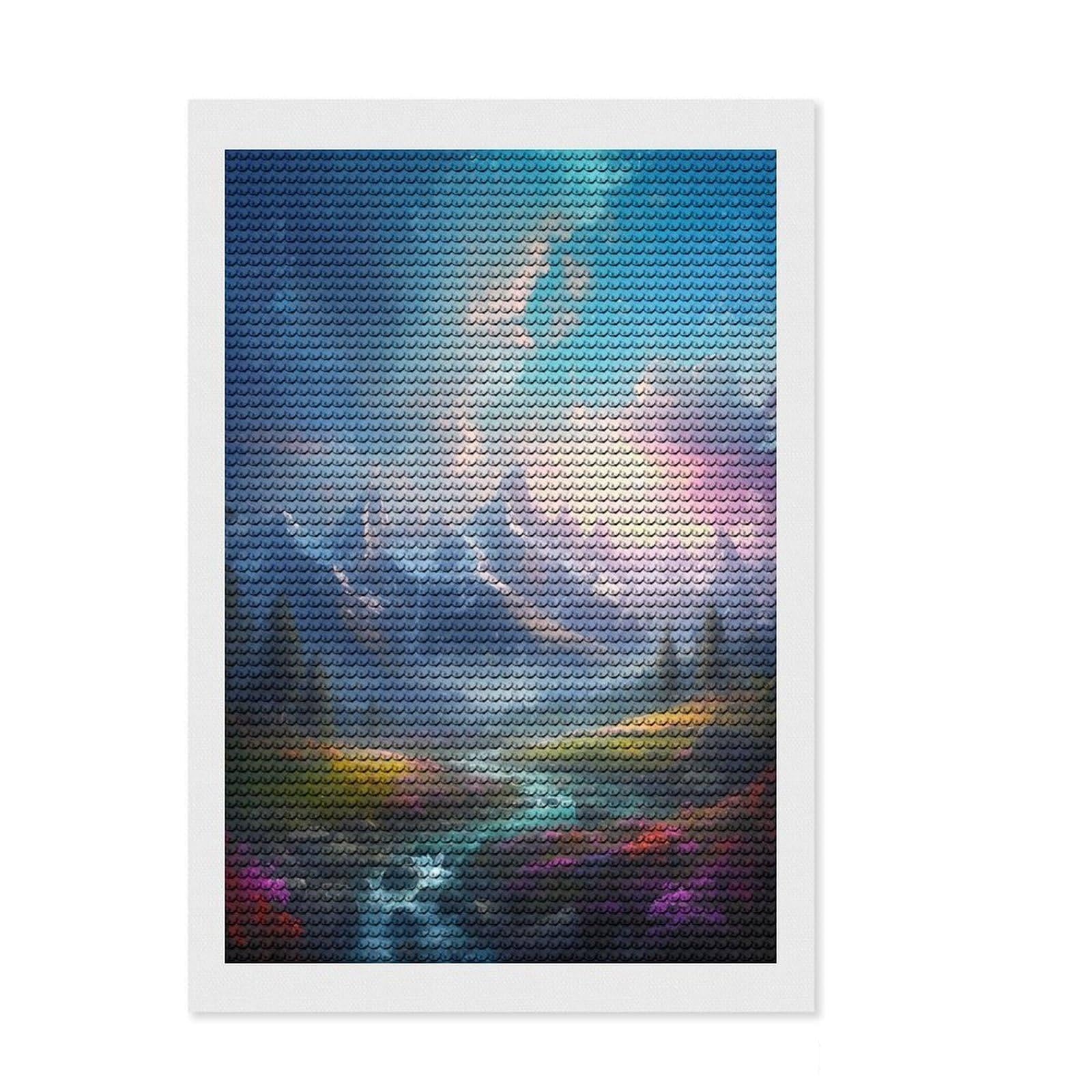 Junmoney River in The Mountains Diamond Painting Kit 8"x12", Easy Handmade Project, Easy to Enjoy, Aesthetic Room Decor, Christmas Gift