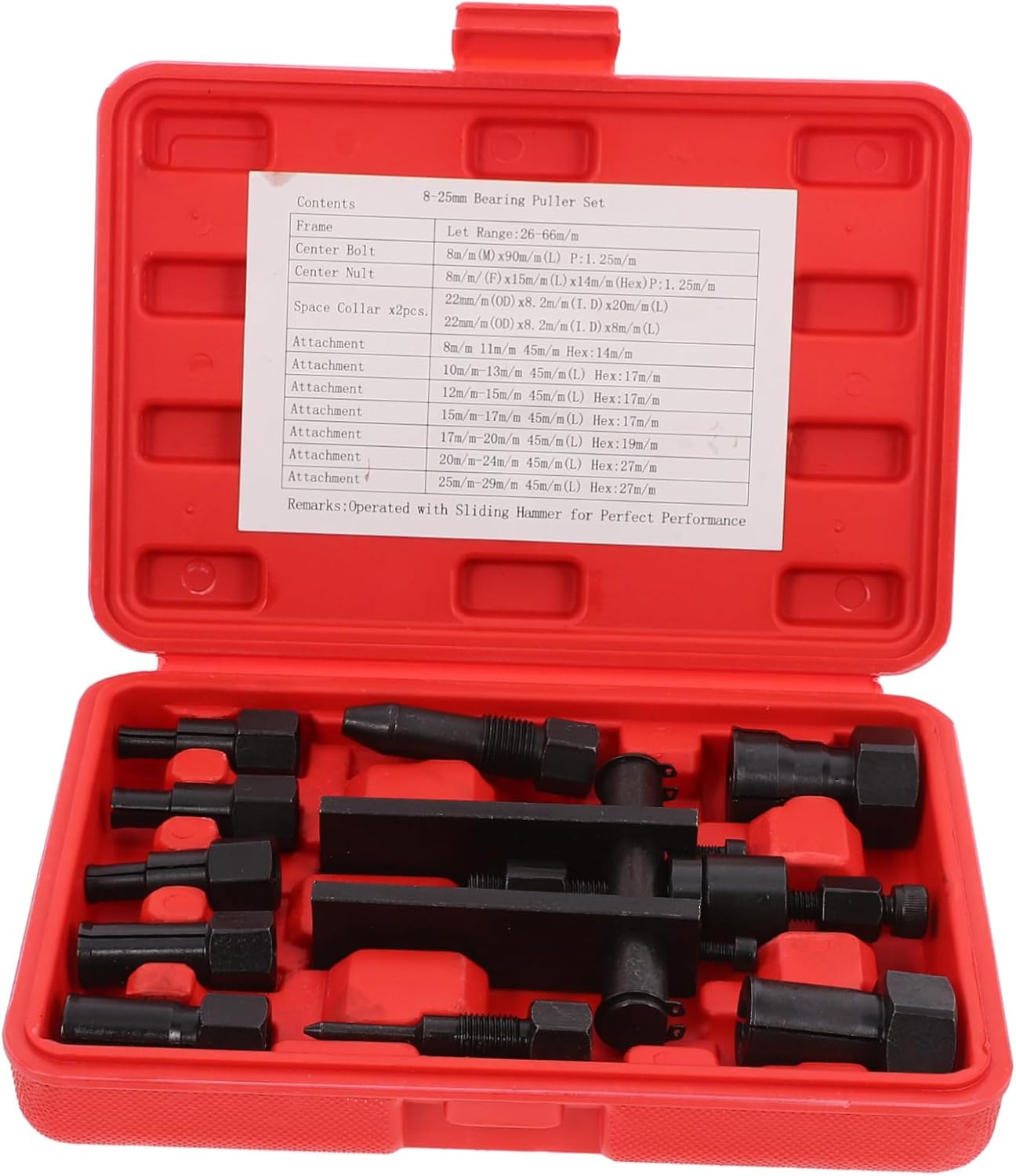 10pcs Two-jaw Motorcycle Bearing Removal Puller Tool with Box Efficient Bearing Extractor for Motorcycle Repair and Maintenance