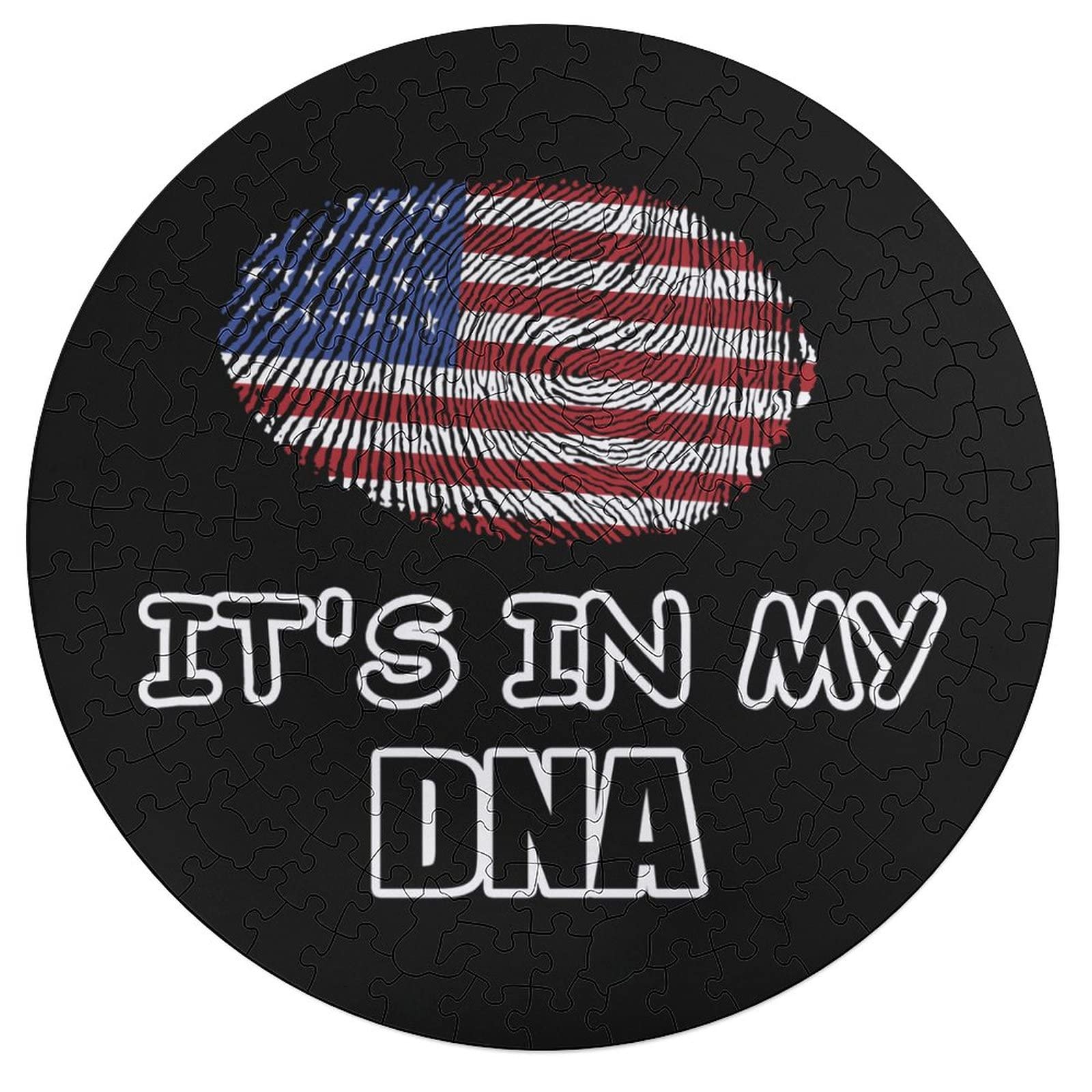 USA It's in My DNA Wooden Puzzles Unique Irregular Shaped Jigsaw Puzzle Animals Puzzle 195 PCS