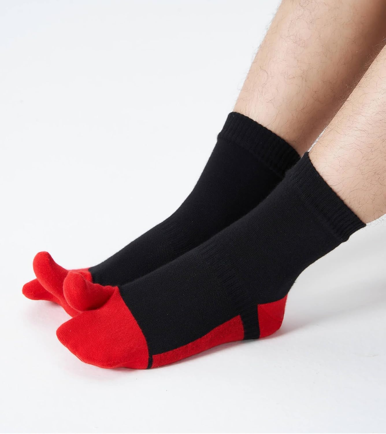 Men's Tabi Socks Flip Flop Split Toe Crew Geta Cotton Pack of 6 - Image 3