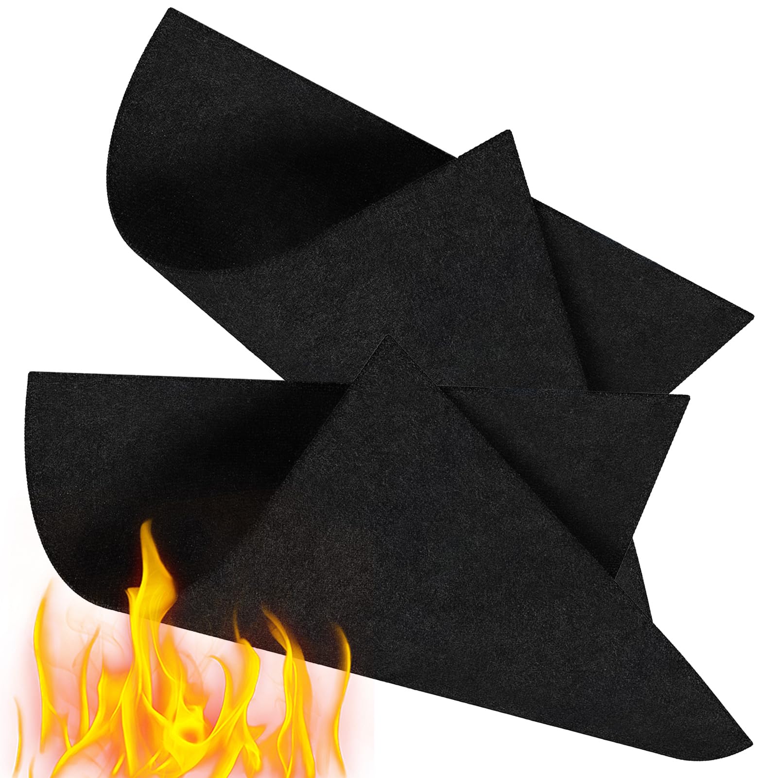2 Pcs Tappetino Ignifugo 30 * 30cm,Tappeto Ignifugo per Stufa a Legna,Tappeto per Barbecue,Tappetino per Camino Resistente al Calore,Coperta Ignifuga per Saldatura,per Camino,Barbecue,Saldatura