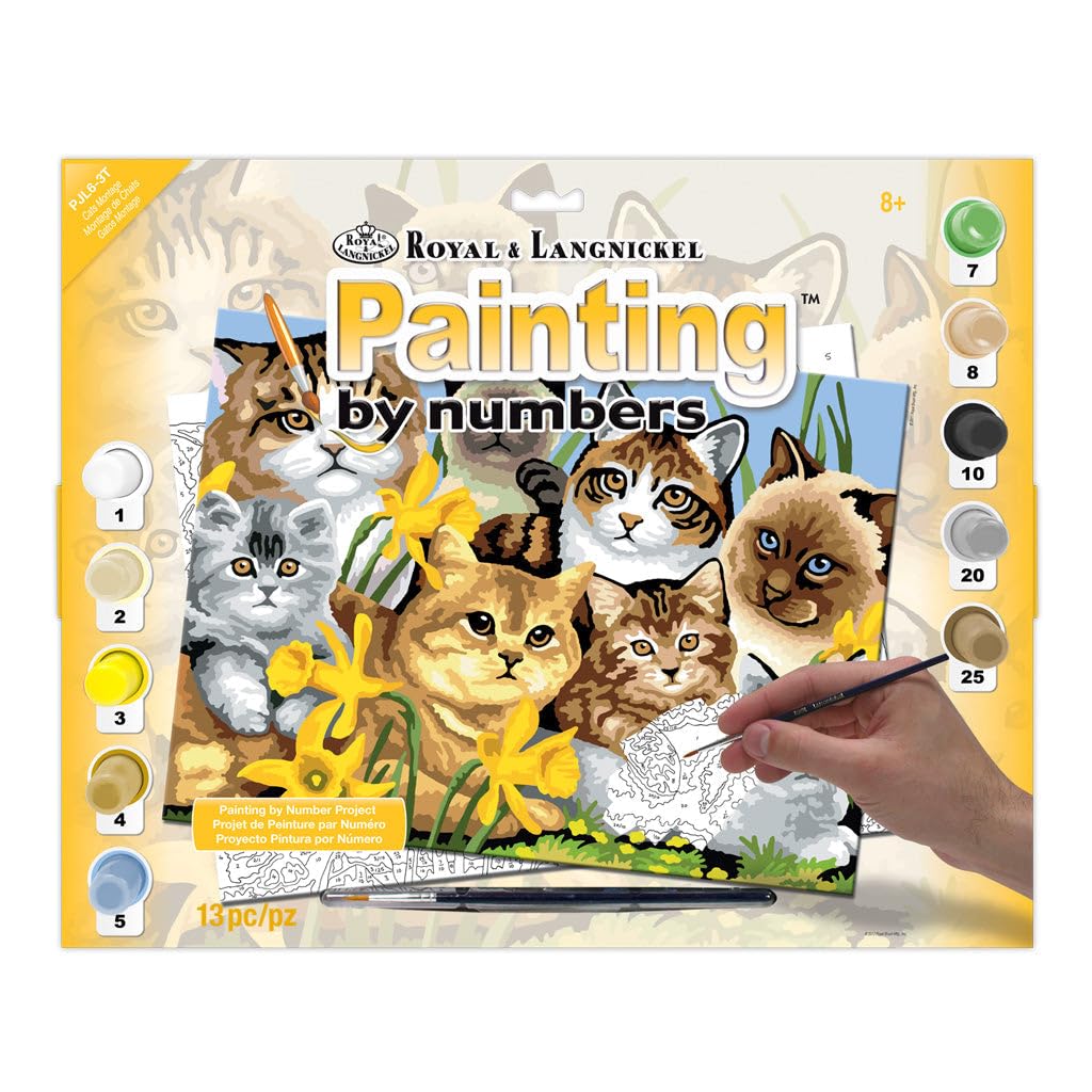 Royal & Langnickel PJL6 Painting by Numbers Junior Large Art Activity Kit, Cats Montage