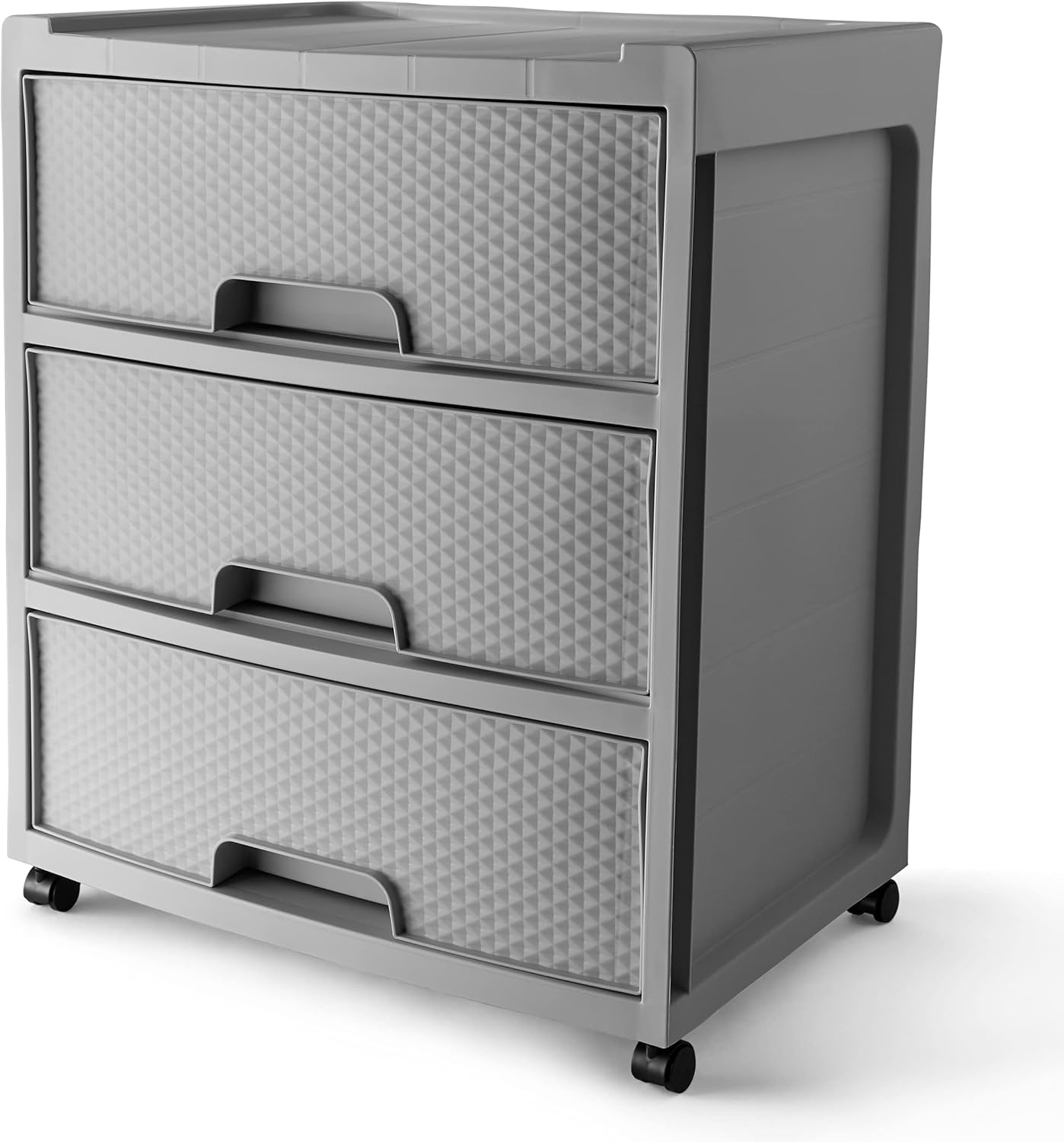Buy Starplast Rolling 3 Drawer Diamond Storage Cart Soft Silver Mobile Storage Solution For Office Home Online In Taiwan B0932463yr