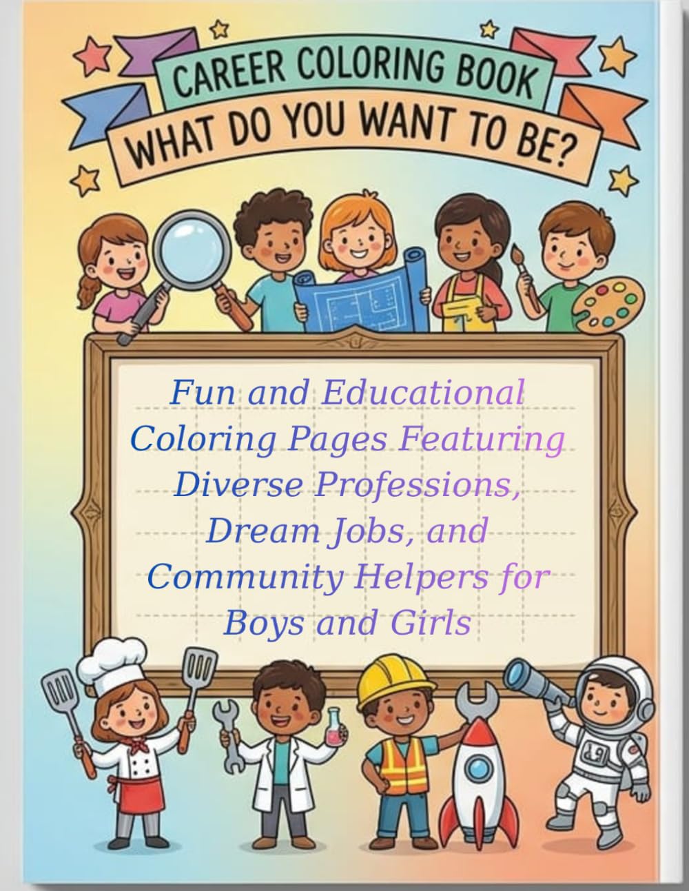 Career Coloring Book. What Do You Want to Be?: Fun and Educational Coloring Pages Featuring Diverse Professions, Dream Jobs, and Community Helpers for Boys and Girls