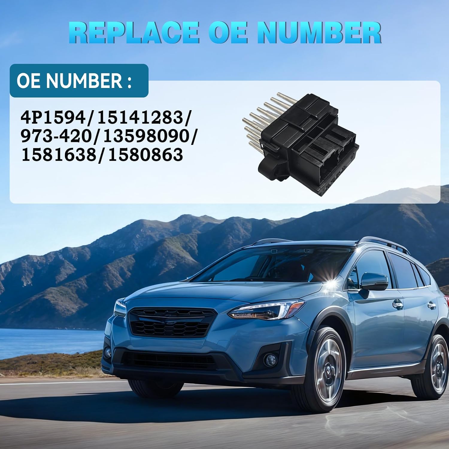 HVAC Heater Blower Motor Resistor Fit for Chevy Silverado Tahoe Traverse Suburban Malibu Avalanche Equinox, for GMC Yukon XL Sierra Acadia, for Cadillac Escalade CTS Buick Enclave, 973-420 4P1594