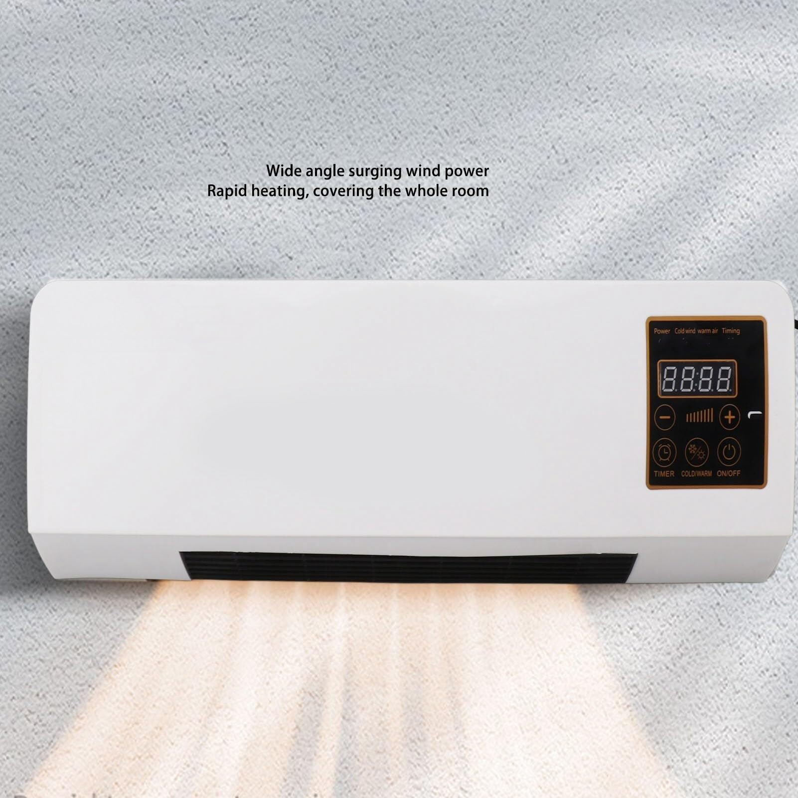Mini Unidad de Aire Acondicionado Aire Pared Portátil 2en1 Frío Calor Remoto Táctil Ángulo